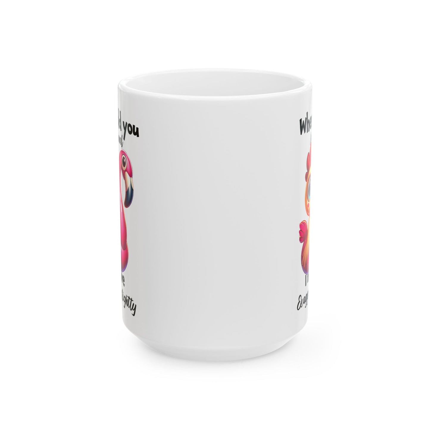🐔 Yo era normal – Taza divertida de flamenco y pollo 🦩