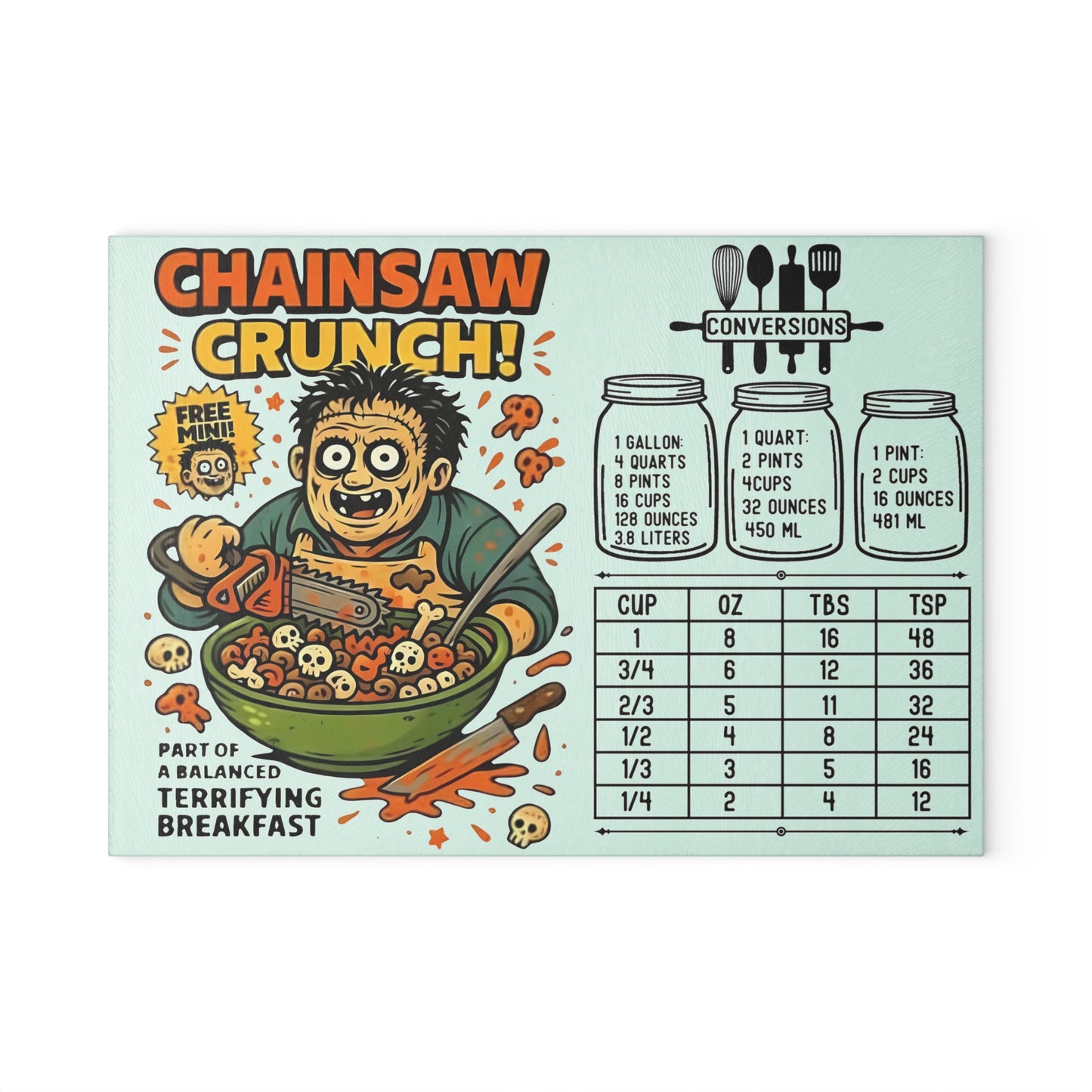 🔪 Chainsaw Crunch Cutting Board – Breakfast Has Never Been This Terrifying 🩸🪓