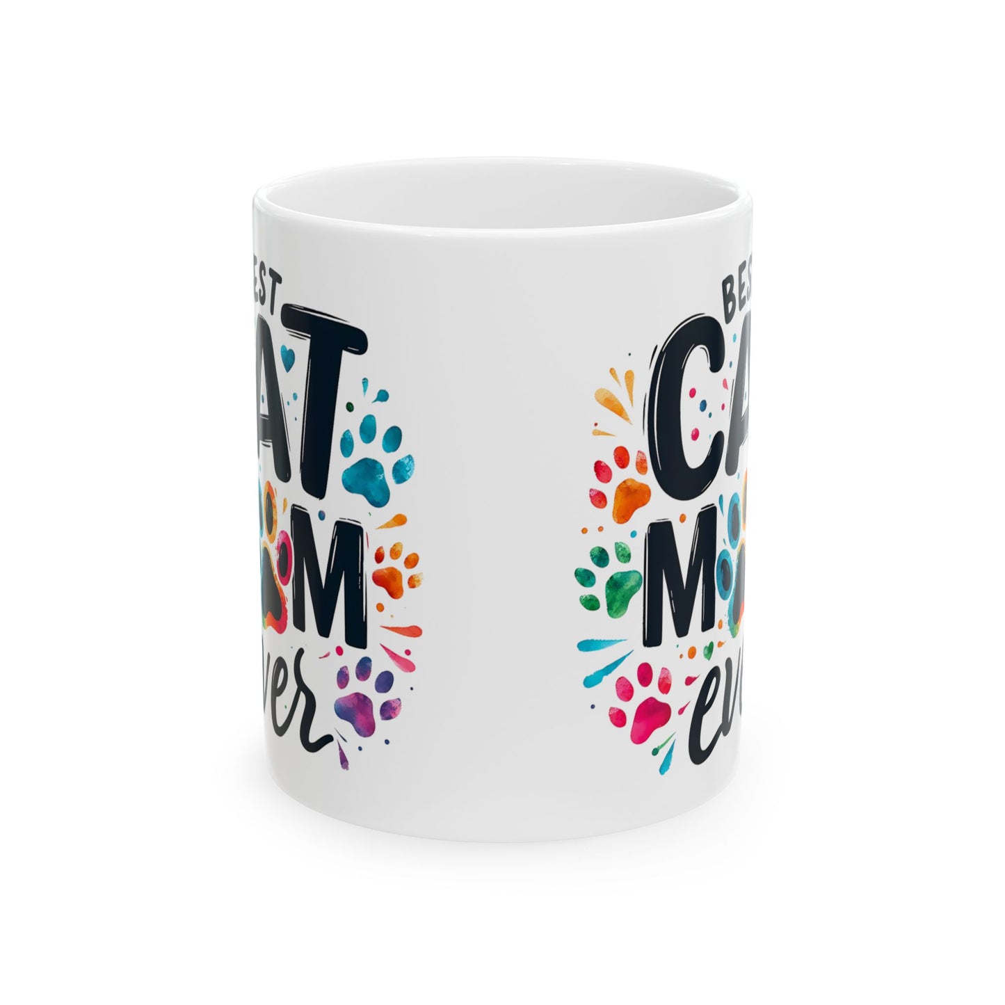 Taza "La mejor mamá gata", regalo adorable para amantes de los gatos, taza de cerámica, divertida taza para dueños de mascotas, regalo para el Día de la Madre, taza personalizada para mamá gata