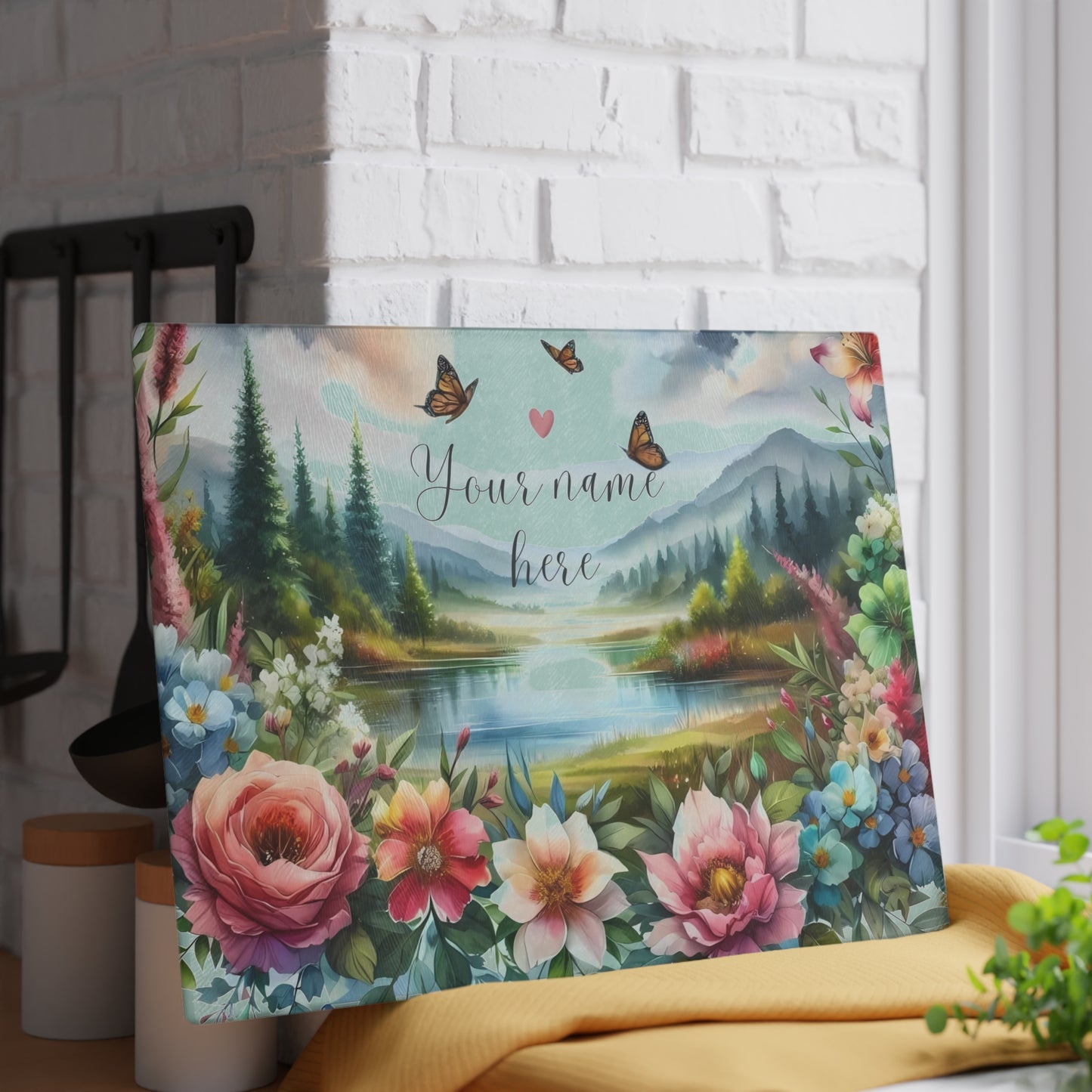 Tabla de cortar personalizada, tabla de charcutería, tabla de cortar única, tabla de cortar de vidrio templado, regalo de inauguración de la casa, tabla de cortar personalizada