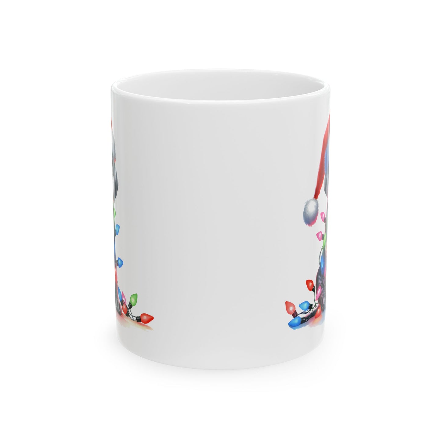 🎄 Great Dane Christmas Lights Mug – Festive Pup Charm in Every Sip 🎄