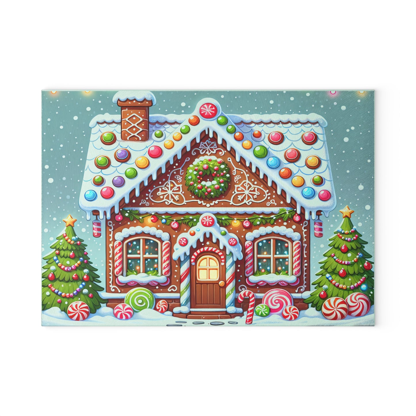 🏠 Gingerbread House Cutting Board – Sweet Holiday Charm for Your Kitchen