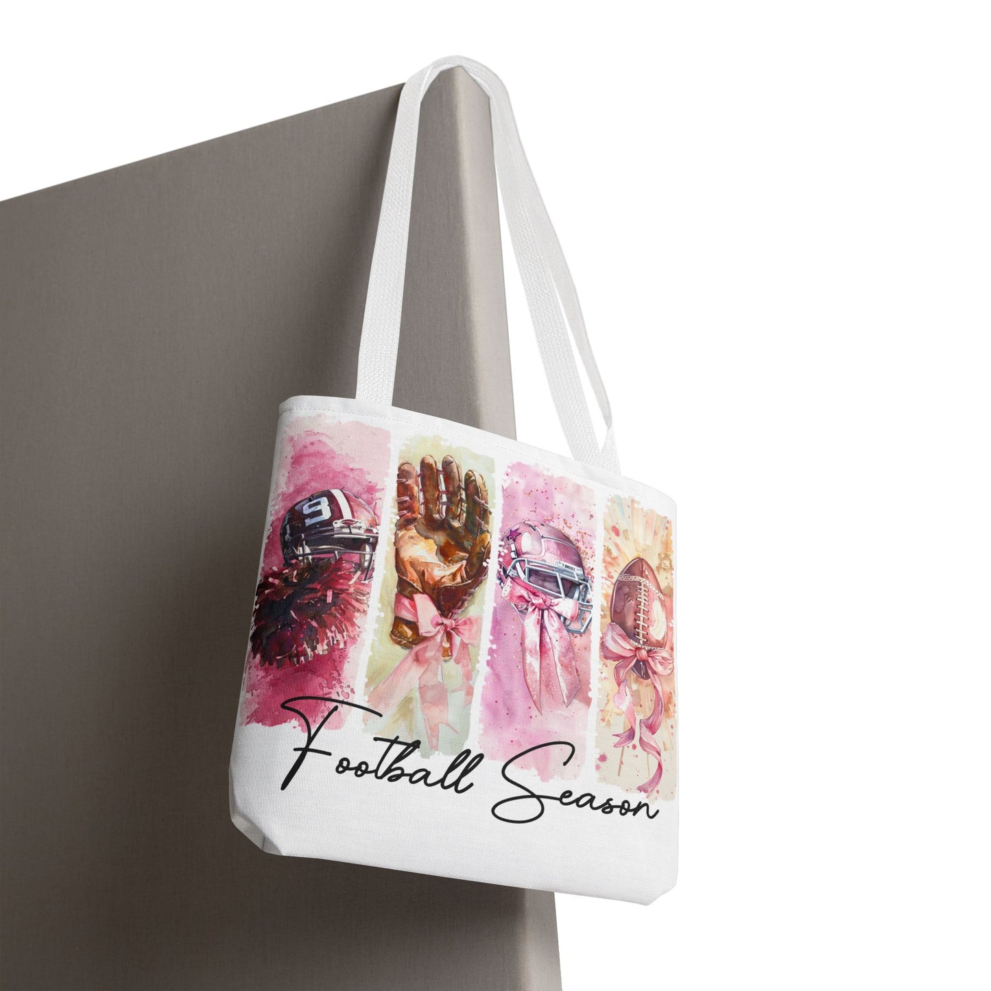 🏈 Game Day Pink Awareness Tote Bag – Sporty Style with a Purpose 🎀👜