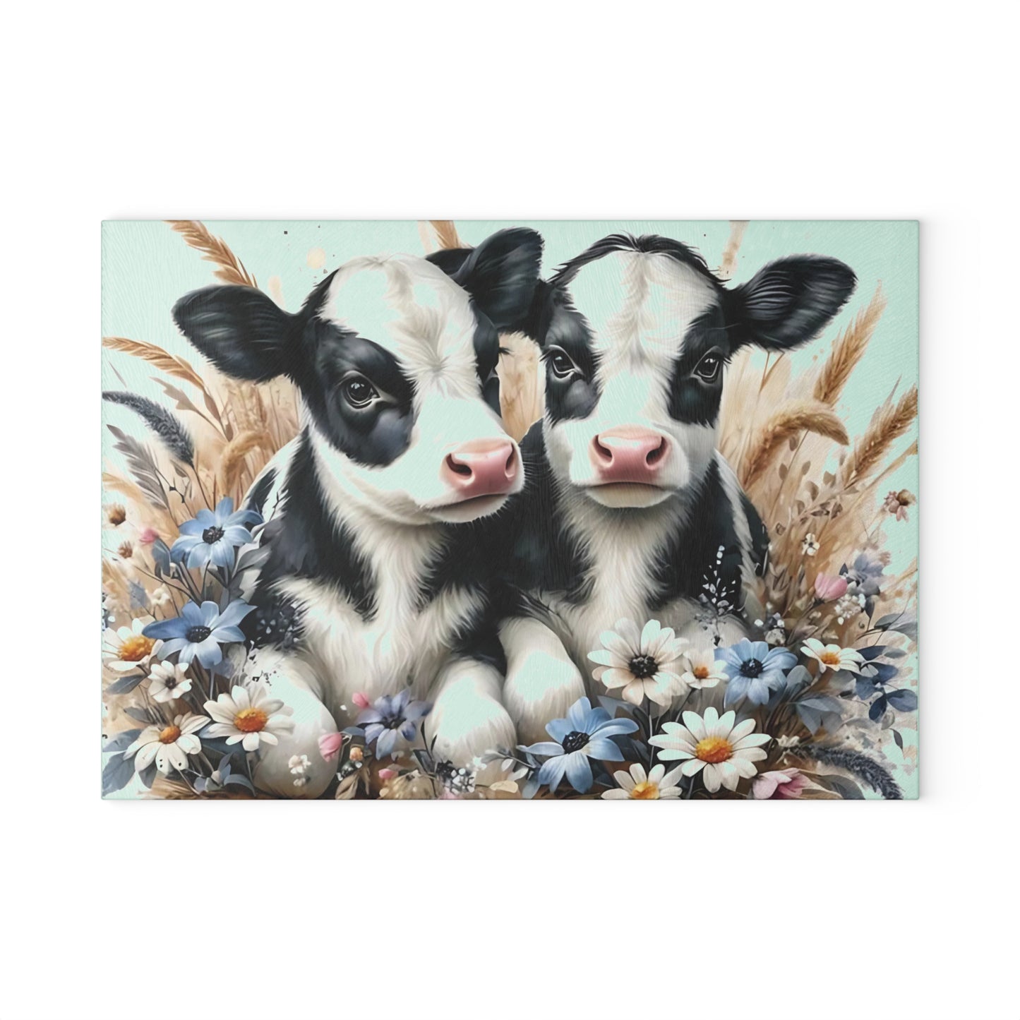 🐄 Adorable Calf Duo Cutting Board – Country Charm for Your Kitchen 🐄