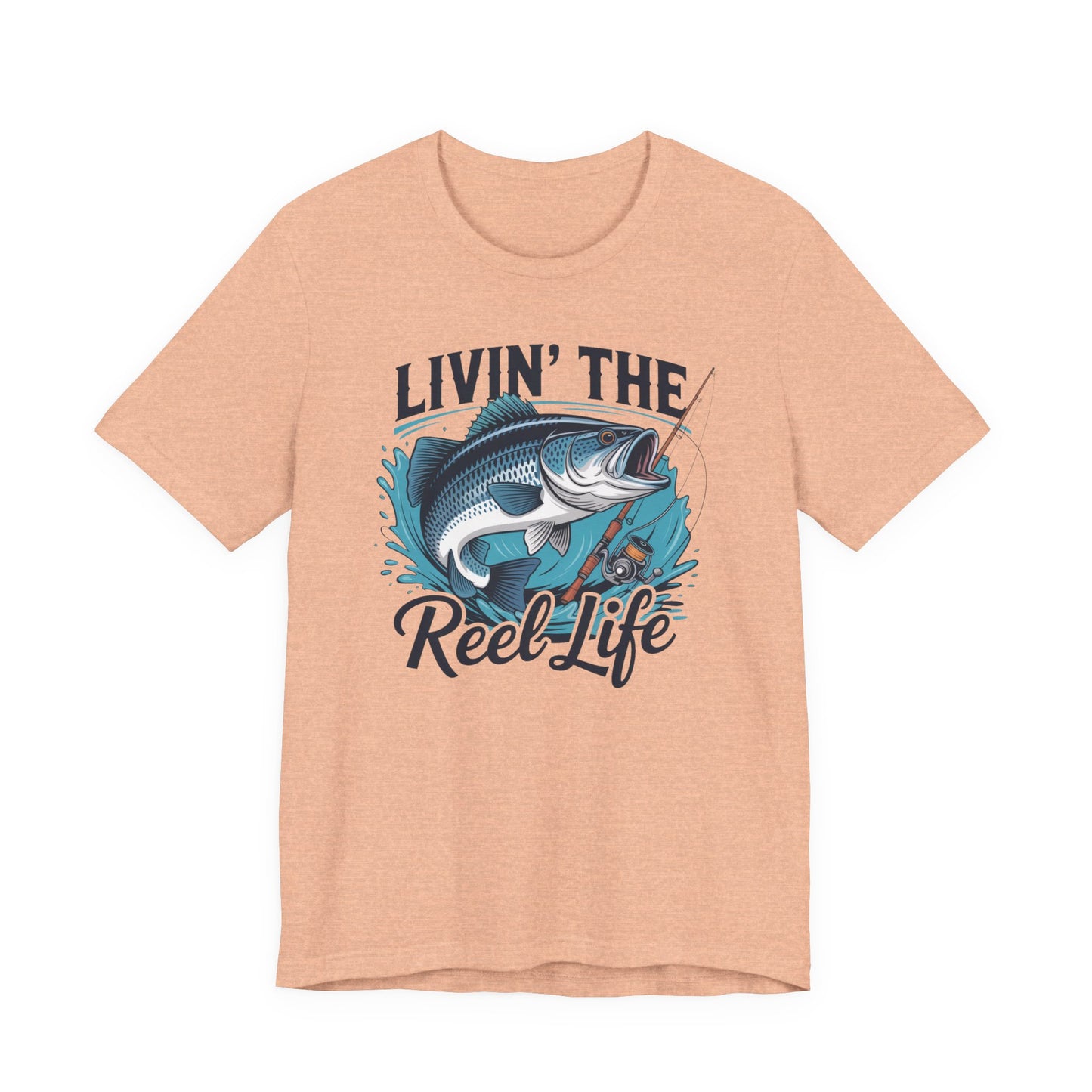 🎣 Livin’ the Reel Life Fishing T-Shirt – Perfect Gift for Anglers! 🐟