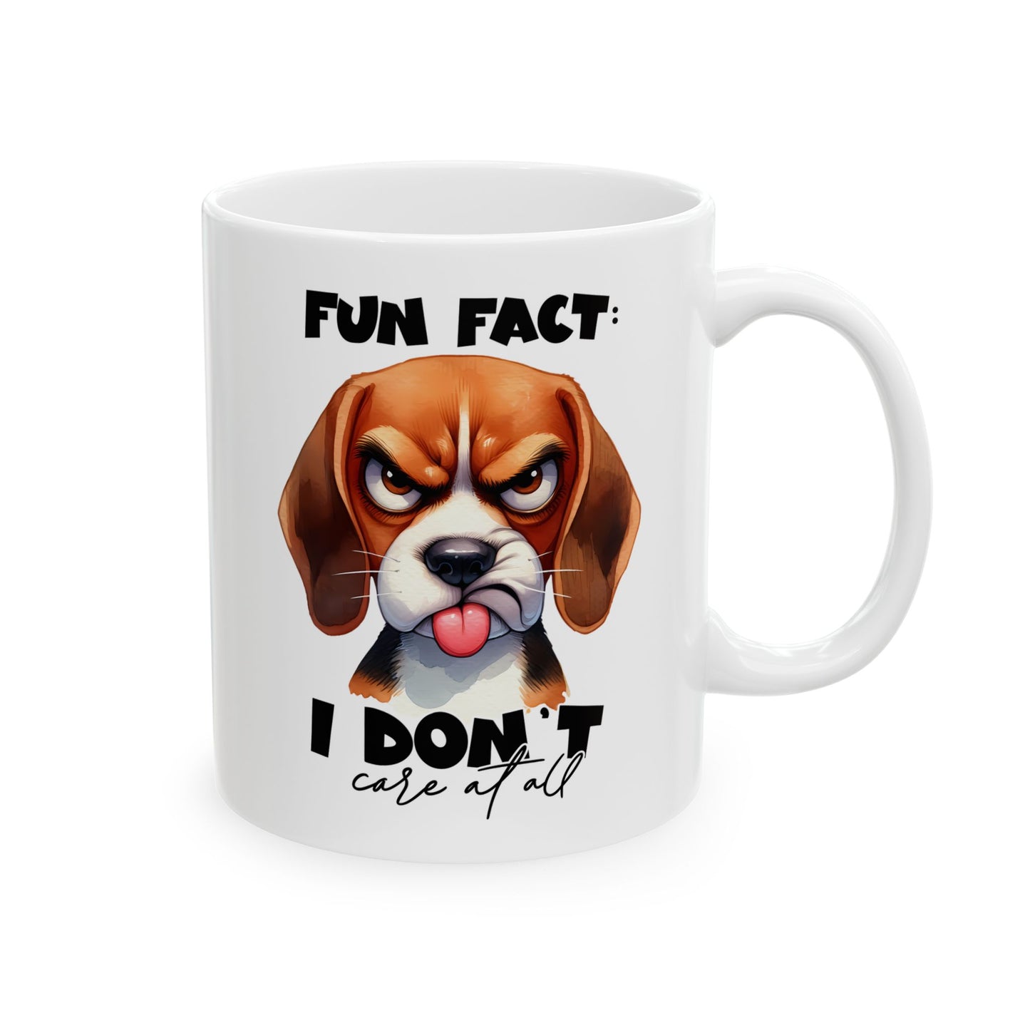 Dato curioso: No me importa nada – Taza atrevida para amantes sarcásticos de los animales