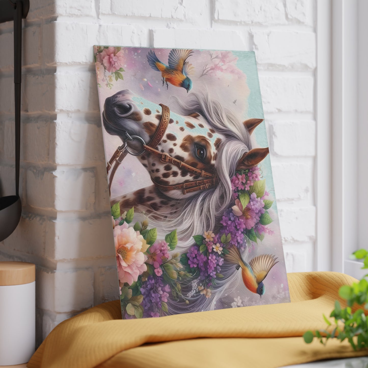 Appaloosas Horse cutting board Tempered Glass Cutting Board Charcuterie Board Chopping Board Housewarming Gift Custom cutting board