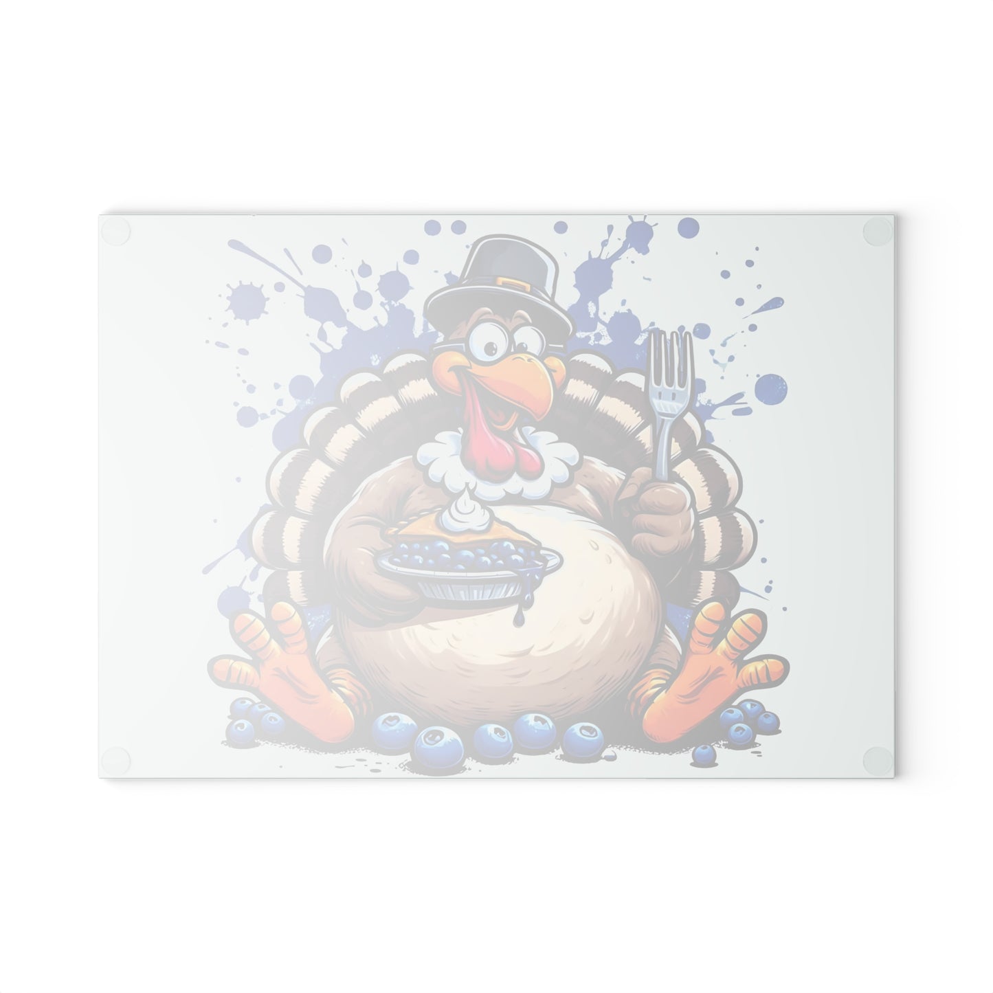 🦃🥧 Blueberry Pie Turkey Cutting Board – Fun Thanksgiving Kitchen Décor for the Holiday Table 🍽️🍇