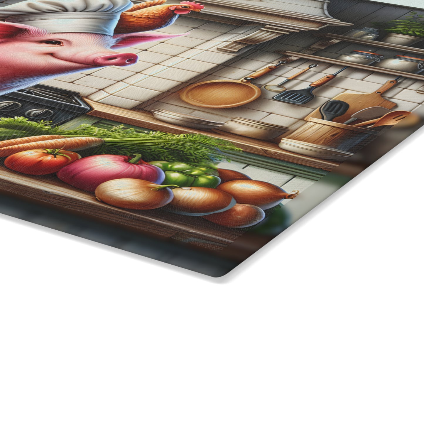 🐷 Farmhouse Chef Pig Cutting Board – Whimsy & Culinary Country Charm
