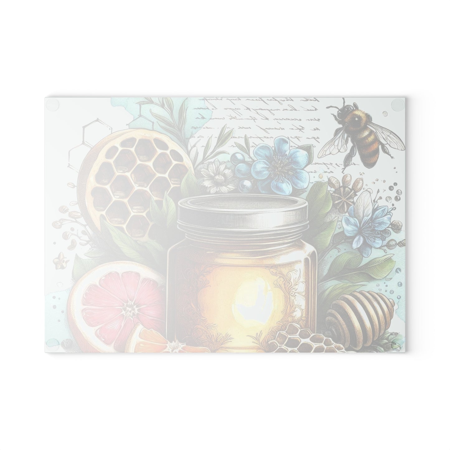 Tabla de cortar con forma de abeja, regalo de cocina, tabla inspirada en la naturaleza, tabla de vidrio templado, regalo para amantes de las abejas, cocina de granja, tabla de cortar rústica