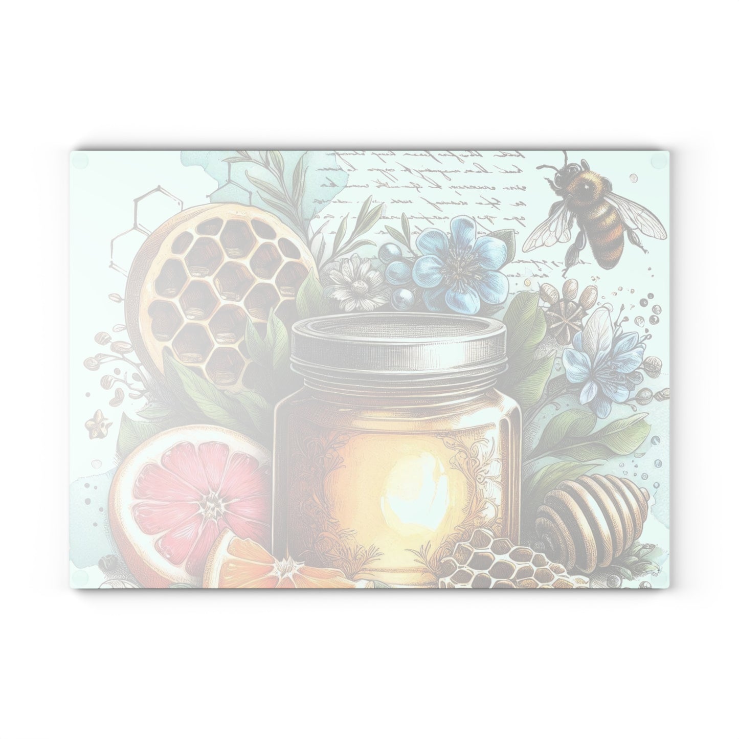 Tabla de cortar con forma de abeja, regalo de cocina, tabla inspirada en la naturaleza, tabla de vidrio templado, regalo para amantes de las abejas, cocina de granja, tabla de cortar rústica
