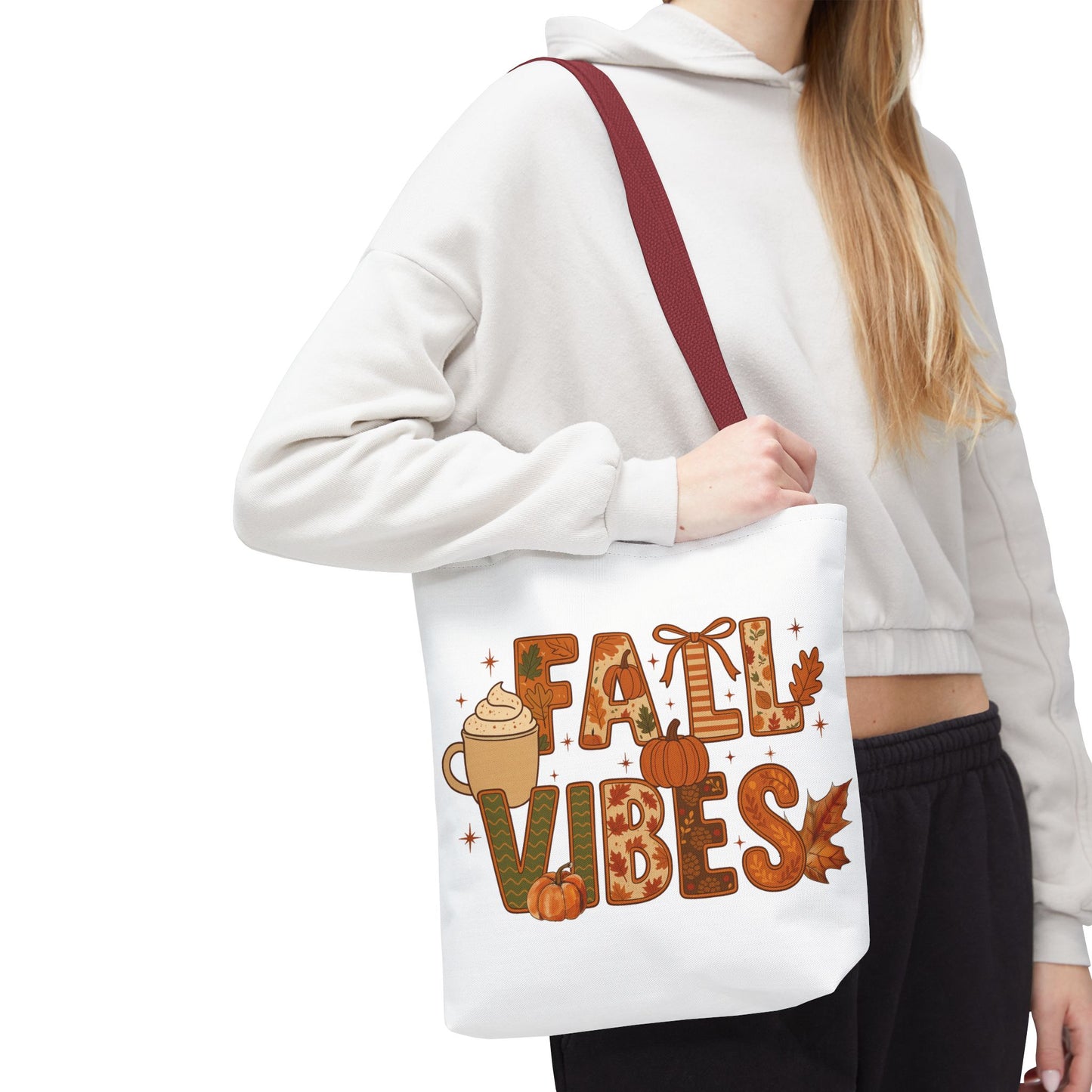 🍁 Fall Vibes Tote Bag – Cozy Comfort for Your Autumn Adventures 🎃☕