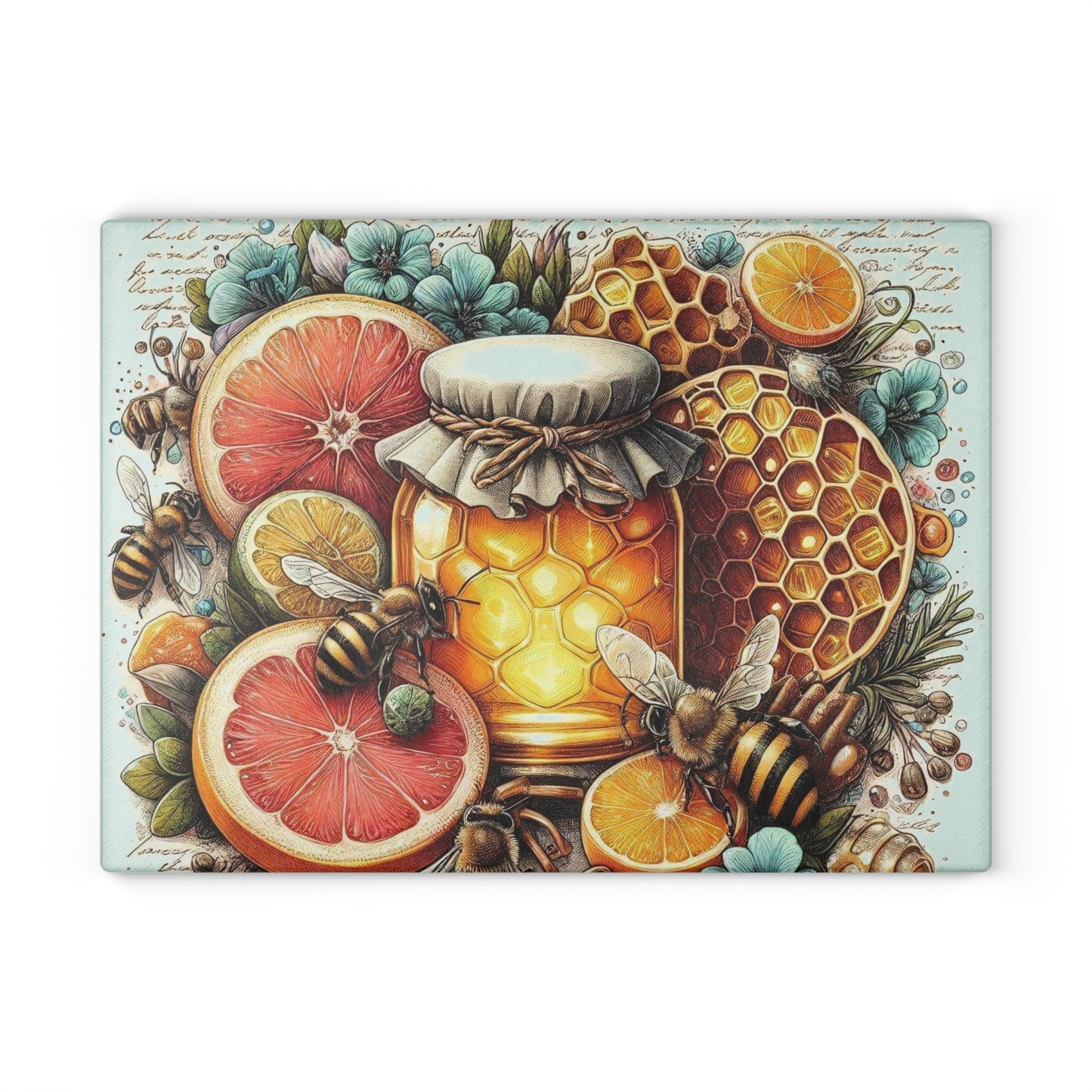 Tabla de cortar con forma de abeja, regalo de cocina, tabla inspirada en la naturaleza, tabla de vidrio templado, regalo para amantes de las abejas, cocina de granja, tabla de cortar rústica