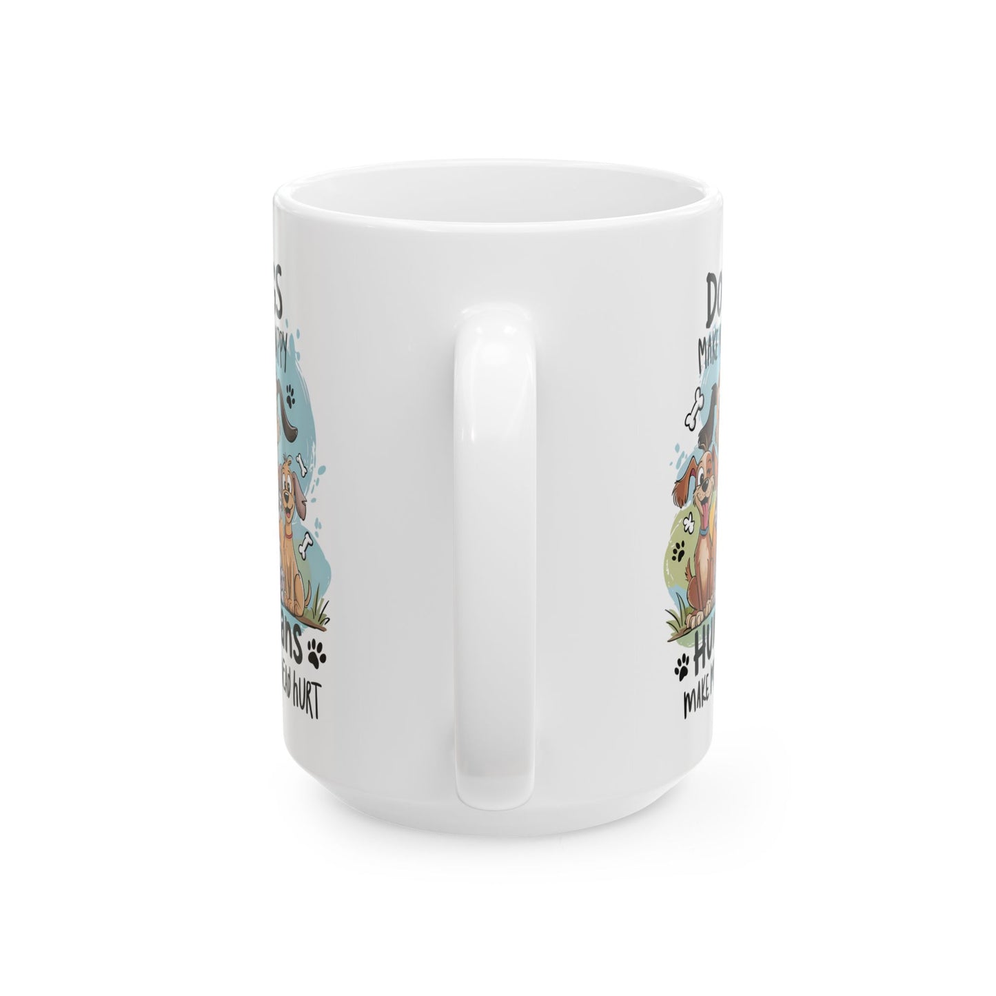 🐾 Los perros me hacen feliz, los humanos me hacen doler la cabeza – Taza divertida y peculiar para amantes de los perros 🐕