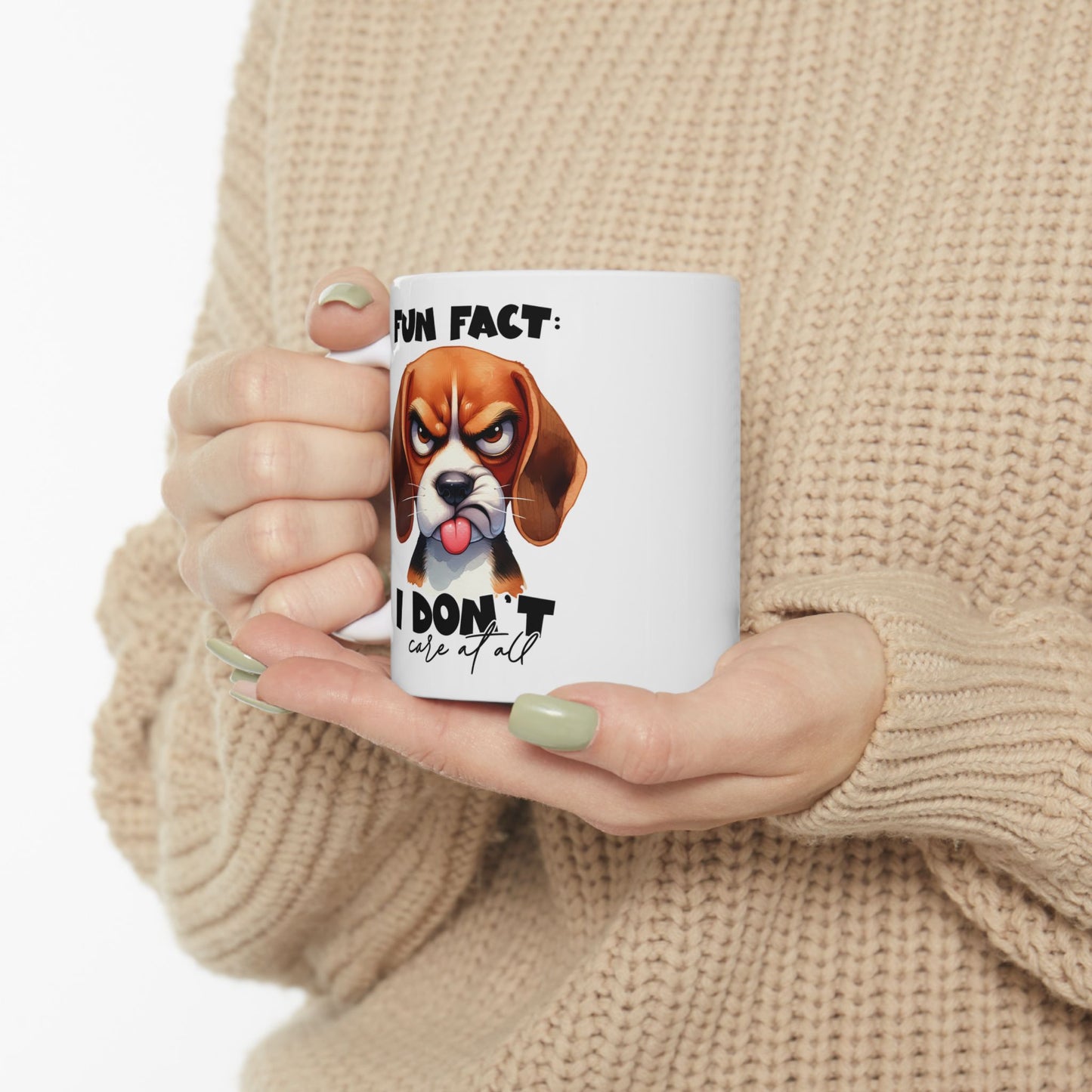 Dato curioso: No me importa nada – Taza atrevida para amantes sarcásticos de los animales