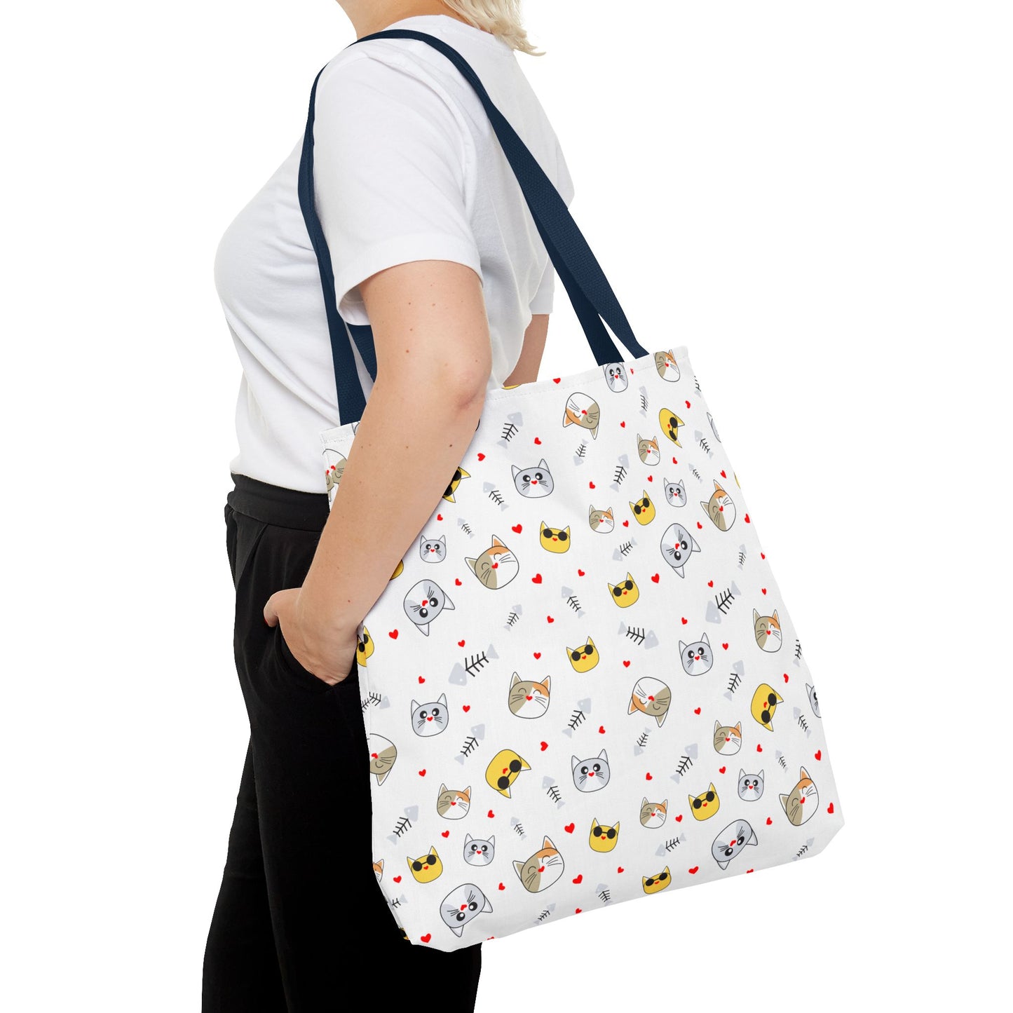 Encantador bolso de mano para amantes de los gatos: duradero, espacioso y perfecto para ir de compras, trabajar o las aventuras cotidianas.