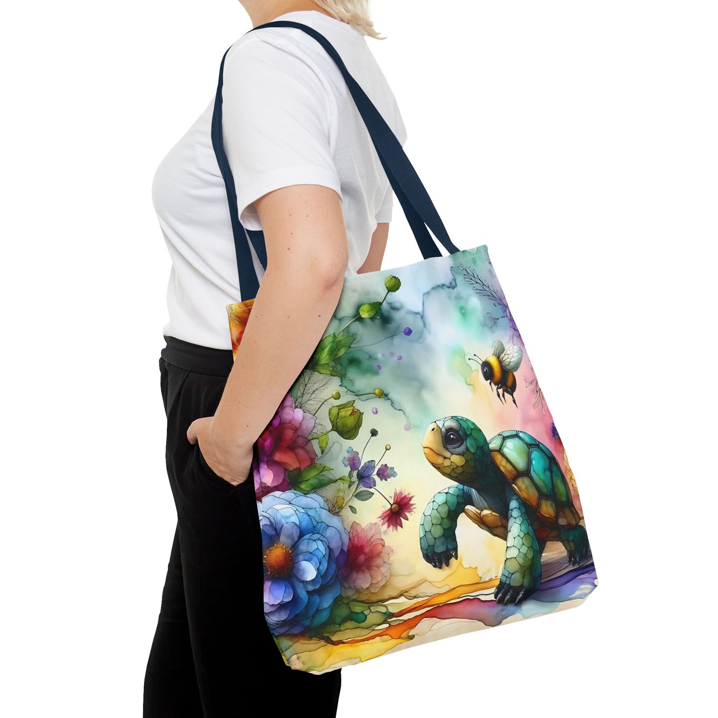 Bolsa de mano - Diseño de tortugas coloridas