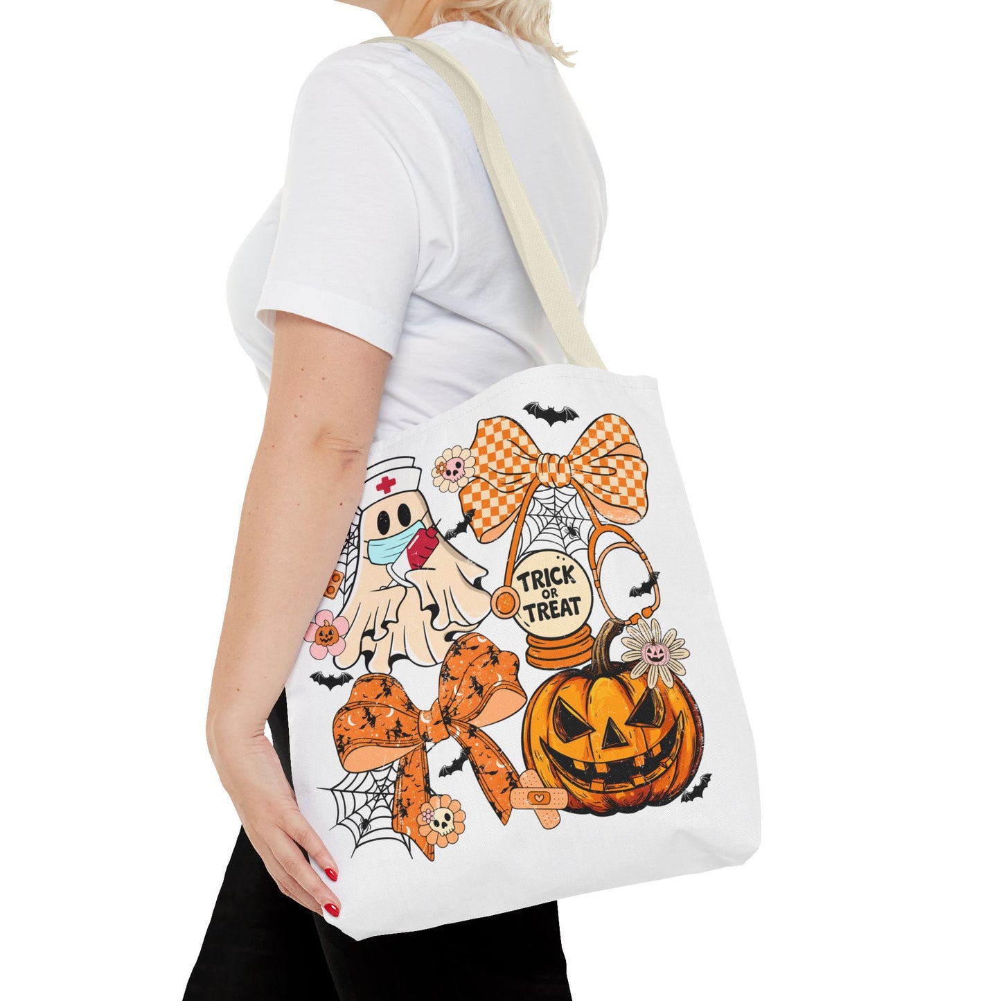 ๐ฉบ Nurse Ghost Tote Bag โ Spooky Season Meets Healthcare Heroes ๐ป๐