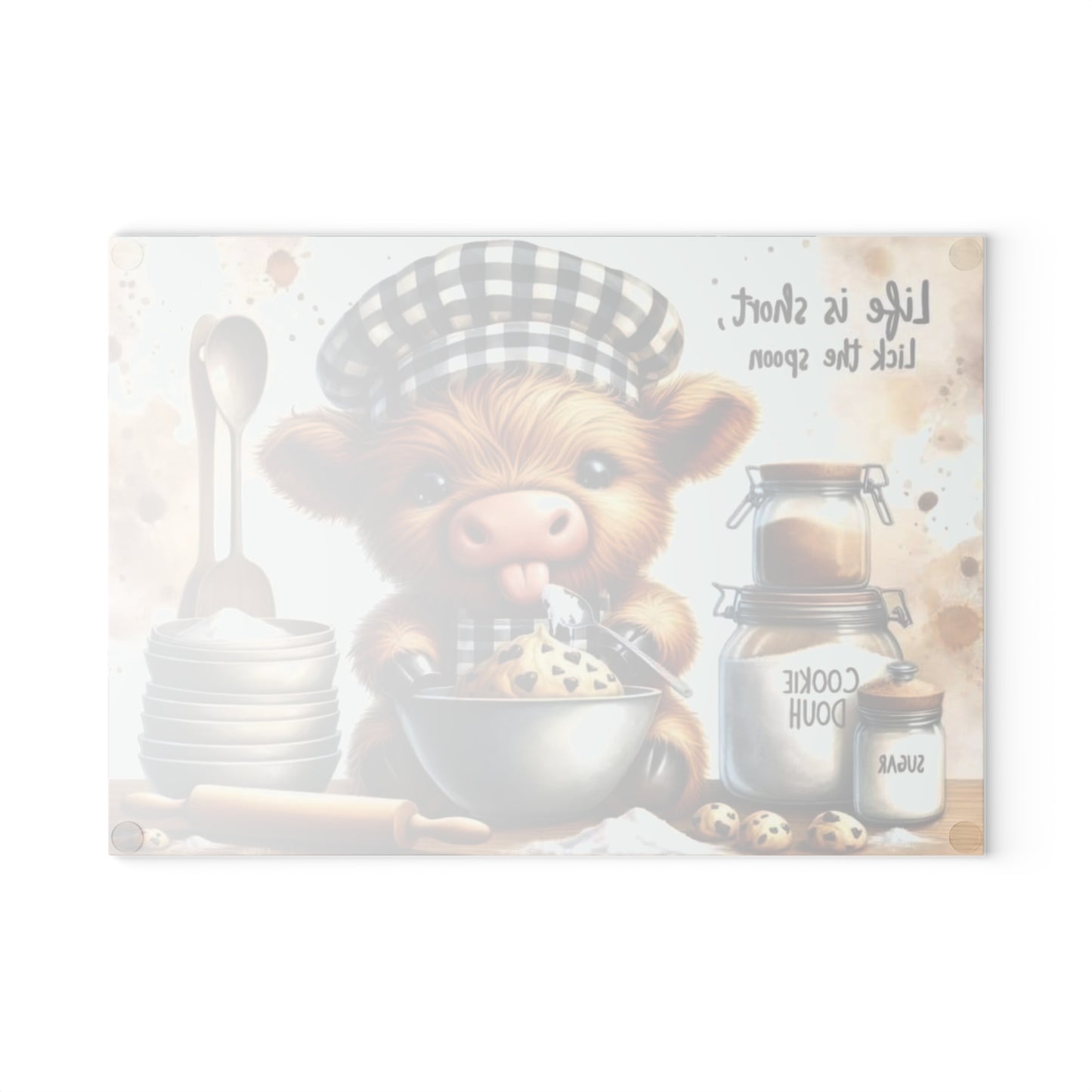 🐮 Cookie Dough Cow Cutting Board – Sweet Whimsy for the Heart of Your Kitchen