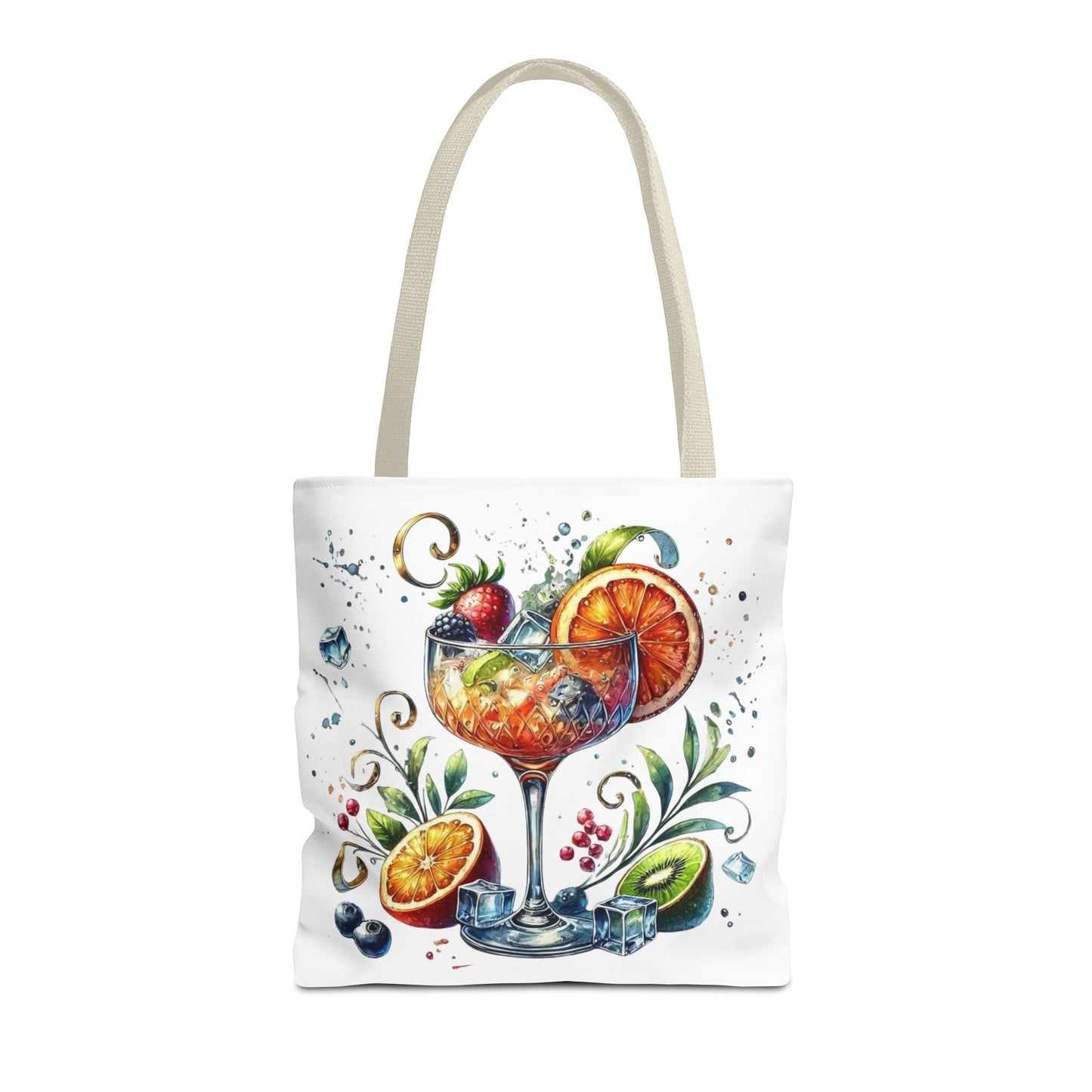 Bolso de cóctel, bolso para bebidas afrutadas, bolso de playa tropical, elegante bolso de lona, regalo para amantes de los cócteles, bolso de mano divertido, práctico bolso de verano.
