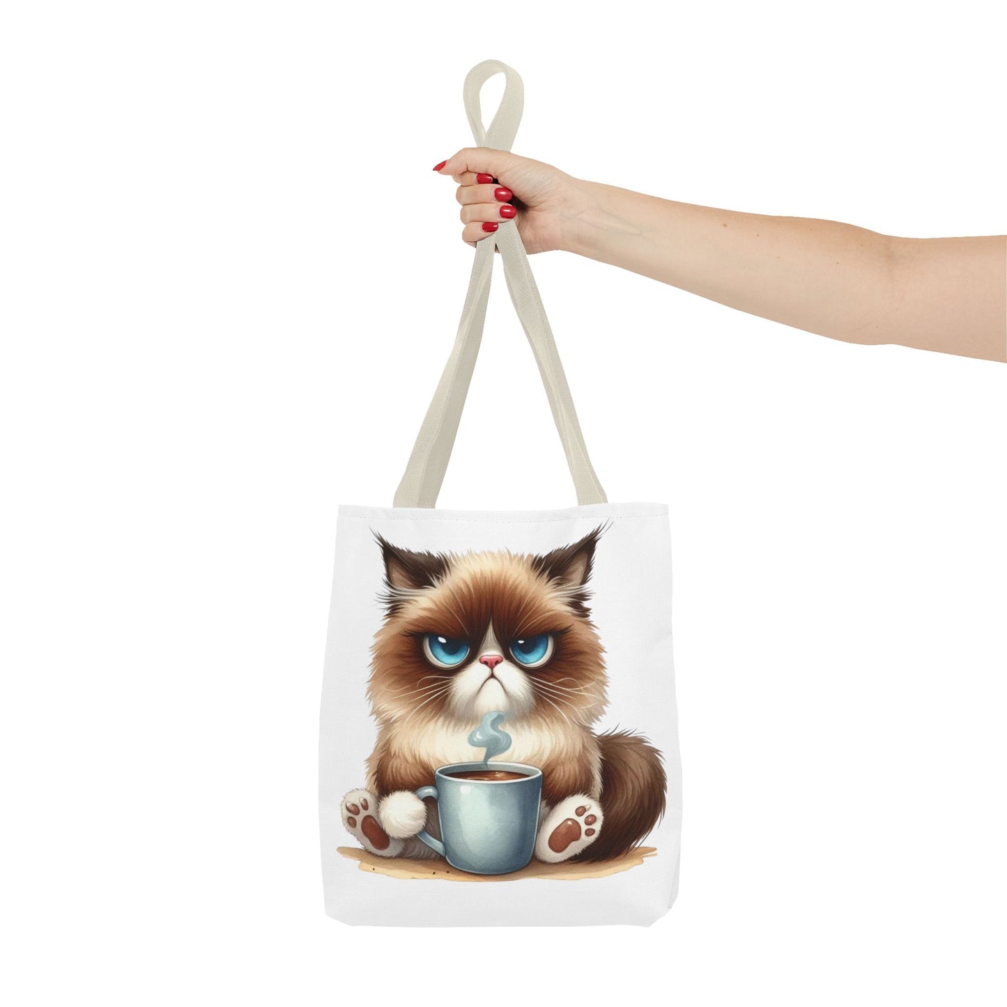 Bolsa de mano personalizada de Grumpy Cat con nombre personalizado: regalo divertido y sarcástico para amantes de los gatos. Bolsa única y práctica para uso diario. Bolsa de mano de Grumpy Cat: perfecta para amantes de los gatos y almas sarcásticas.