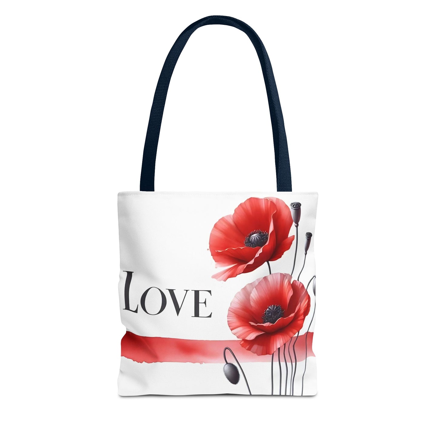 ❤️ Bolso Tote Floral Rojo “Love” – Atrevido, Hermoso y Lleno de Corazón