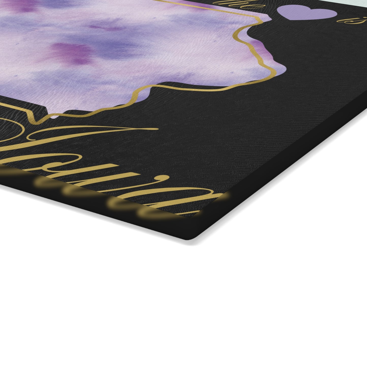 💜 Iowa State Cutting Board – Lavender Love with Midwest Charm