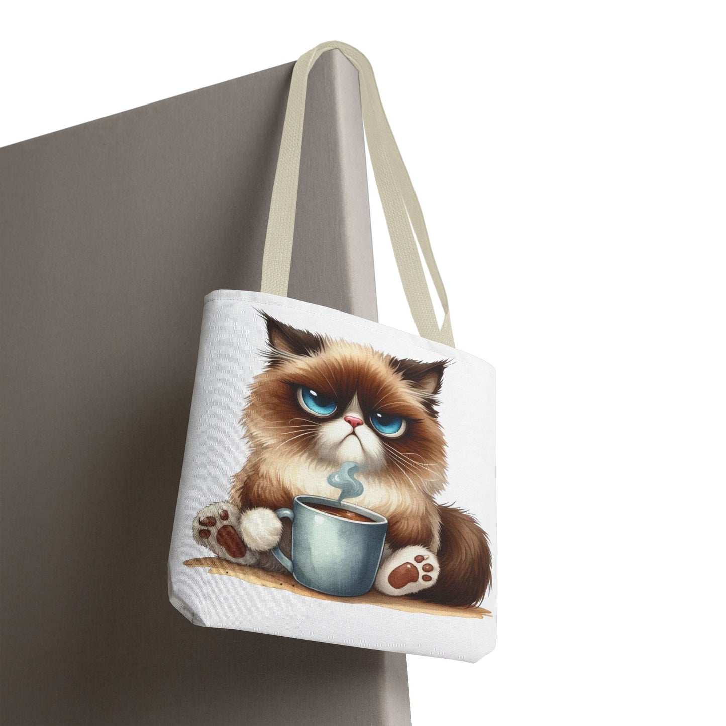 Bolsa de mano personalizada de Grumpy Cat con nombre personalizado: regalo divertido y sarcástico para amantes de los gatos. Bolsa única y práctica para uso diario. Bolsa de mano de Grumpy Cat: perfecta para amantes de los gatos y almas sarcásticas.