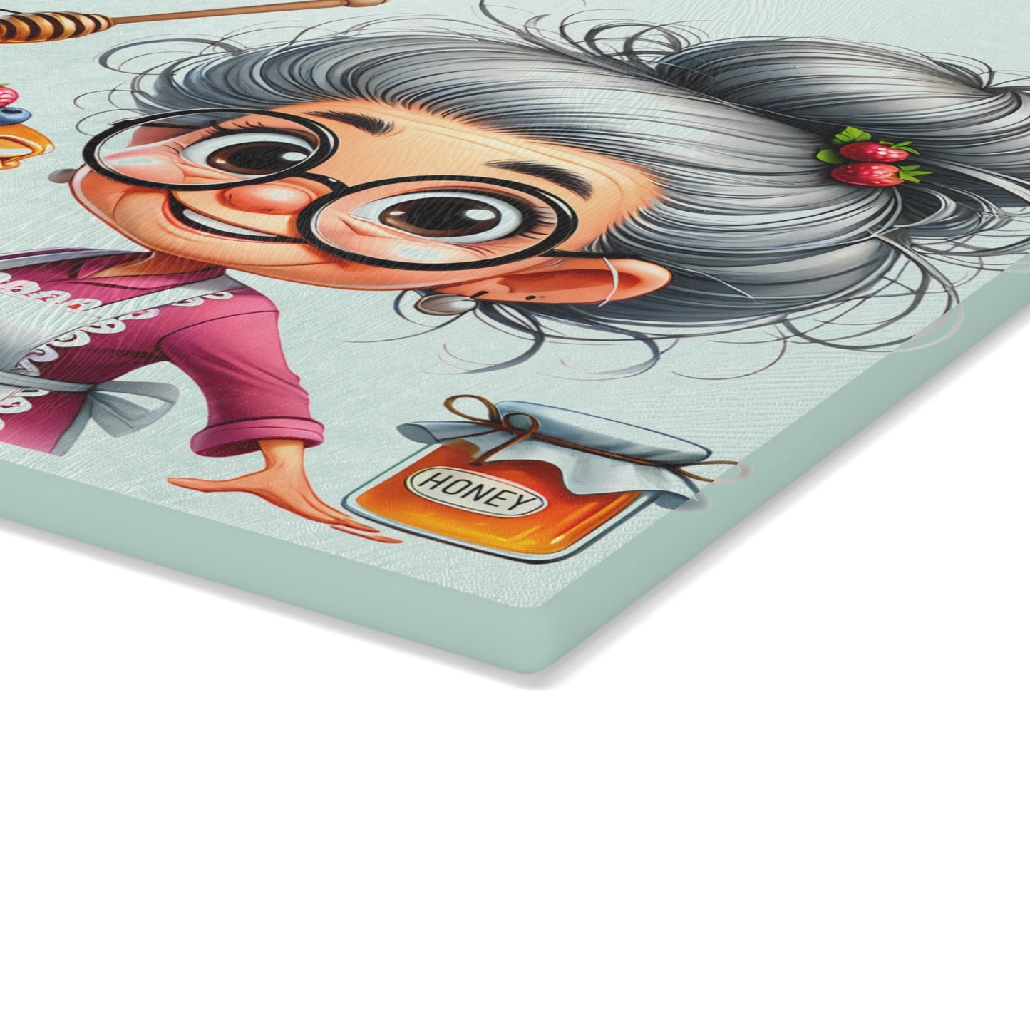 Tabla de cortar con trucos para la cocina: adorable abuela y práctica tabla de conversión de cocina