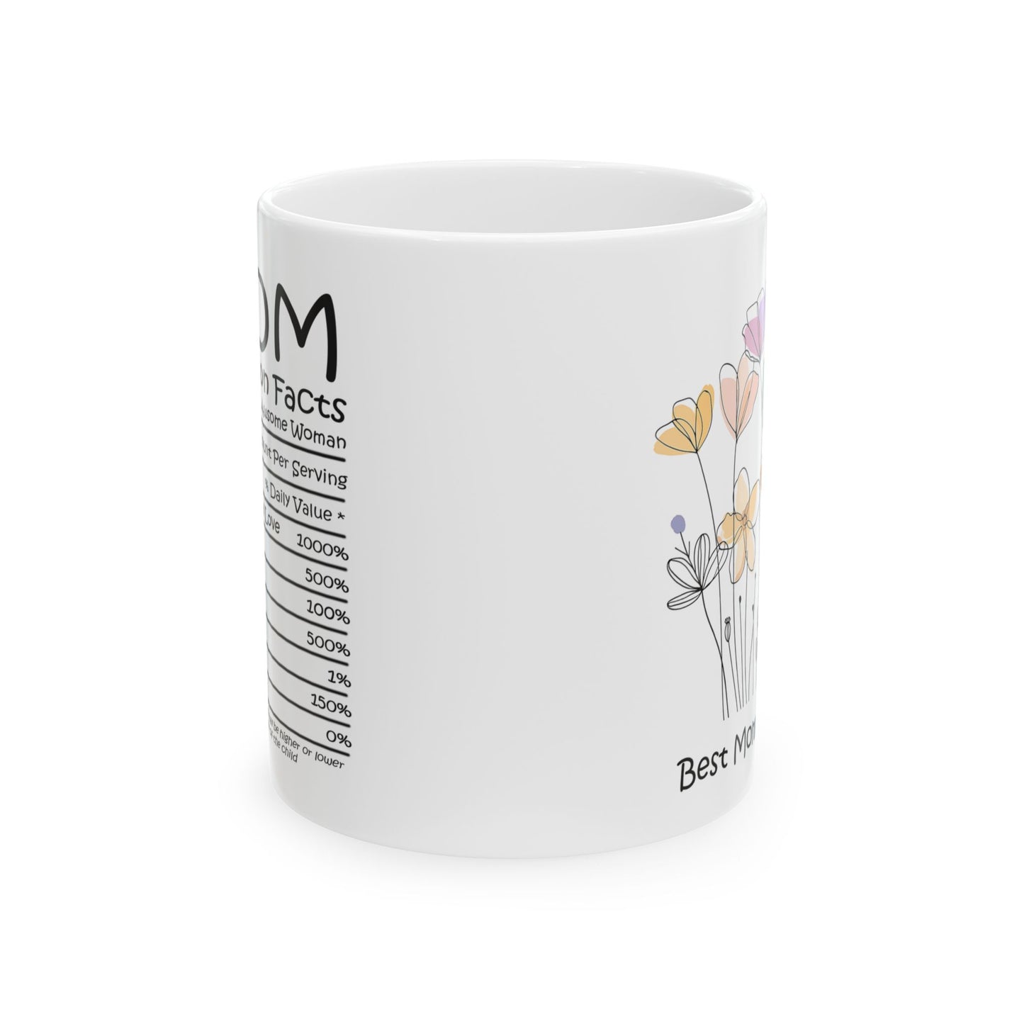 Taza de café con la mejor mamá del mundo, regalo del día de la madre, taza de agradecimiento a la mamá, linda taza de cerámica para mamá, regalo para ella, taza de vida de mamá, regalo considerado para mamá.