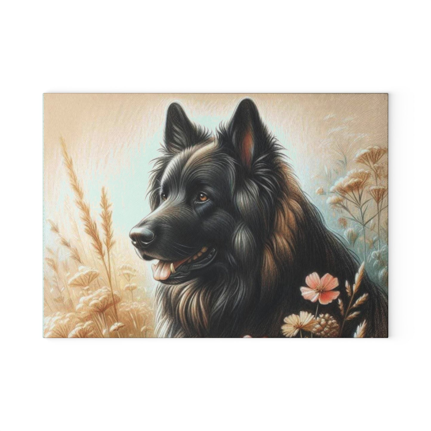 🐾 Majestic Black Shepherd Cutting Board – Noble Charm for the Kitchen 🐺