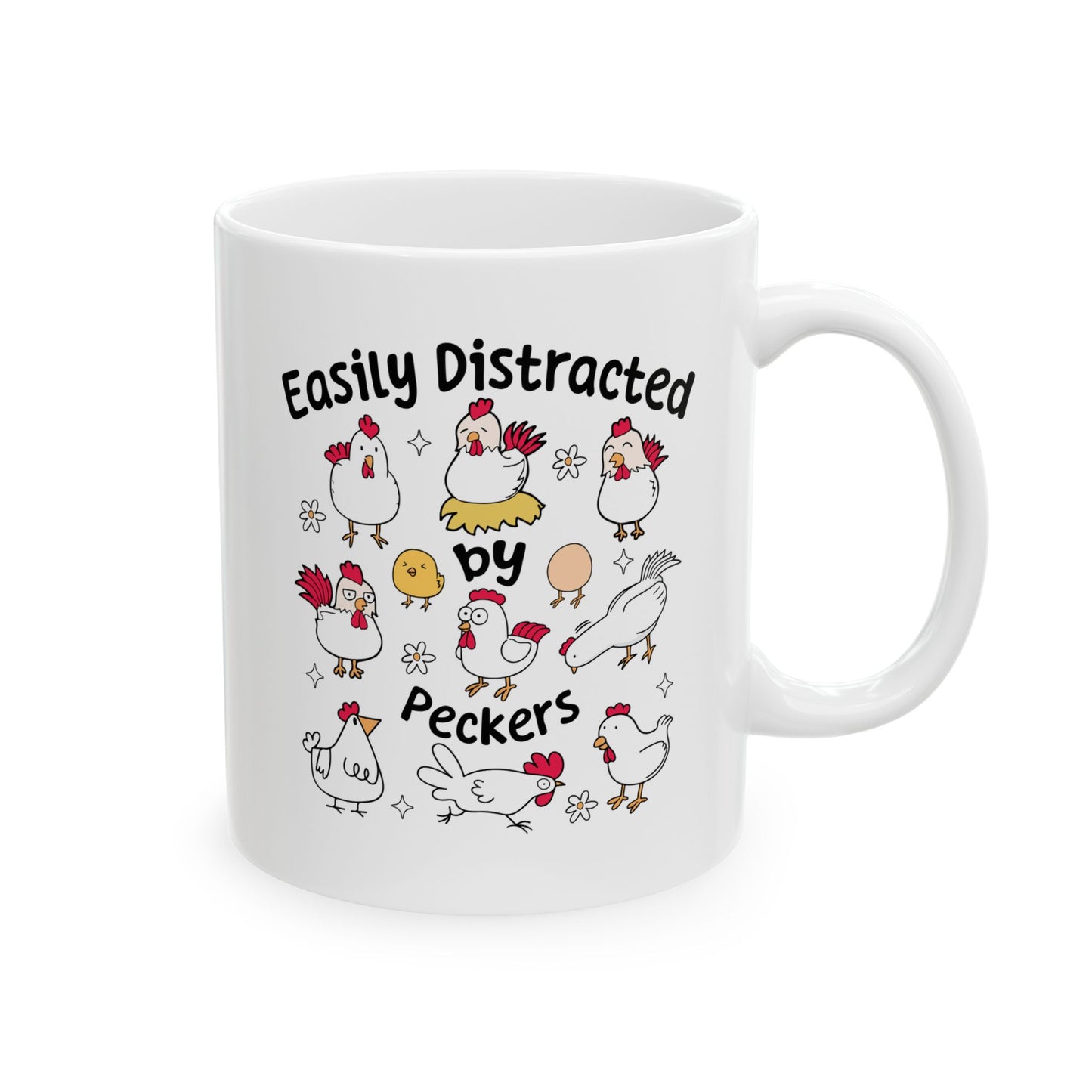 🐔 Funny Chicken Mug – Quirky Hens, Eggs & Daisies for the Chicken Obsessed! 🌼🥚