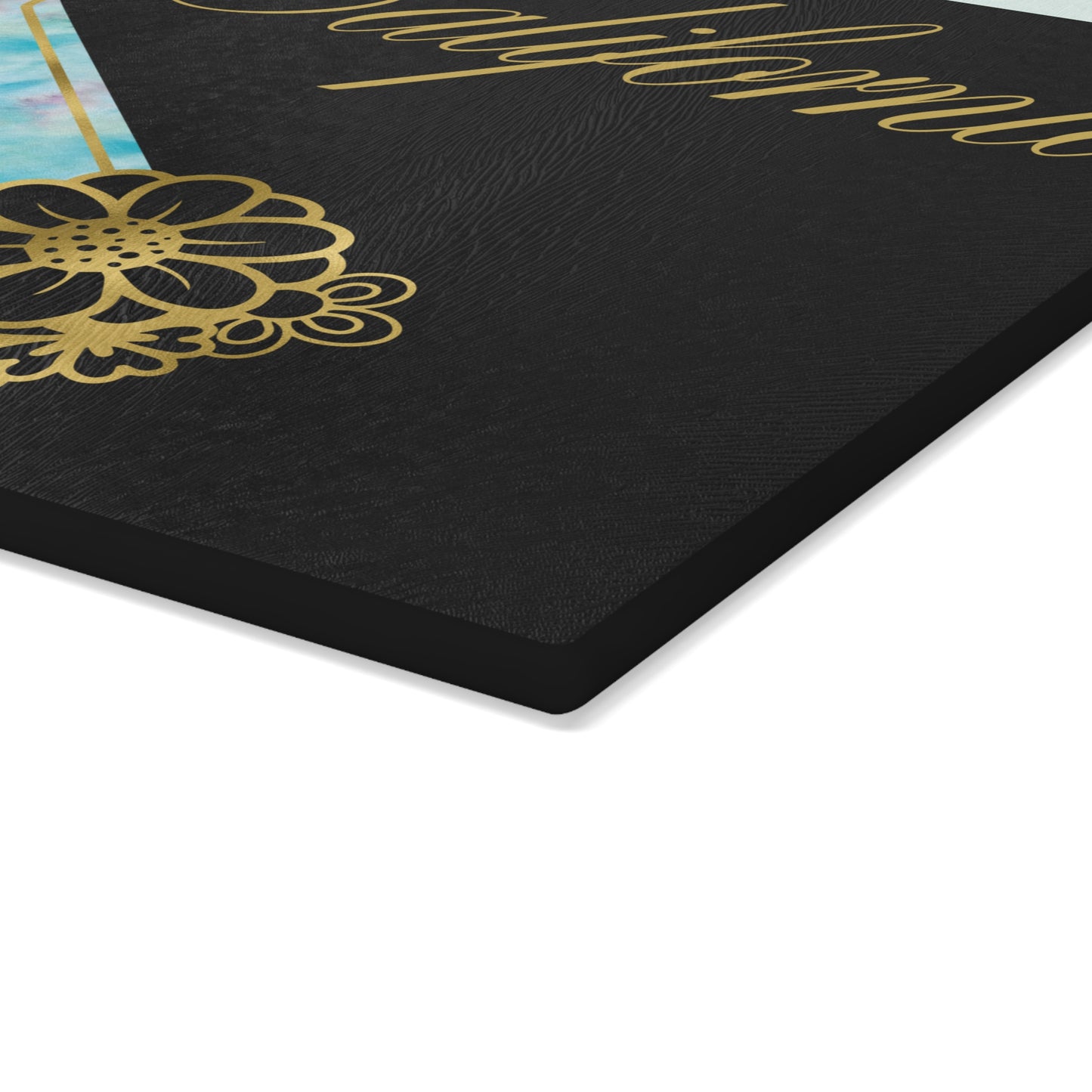 🪷 California Floral State Cutting Board – Watercolor West Coast Elegance for Your Kitchen 🌊