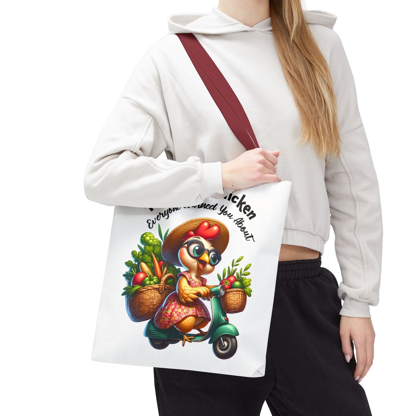 Bolsa de compras divertida con diseño de pollo: un encantador diseño de granja fresca 🐔