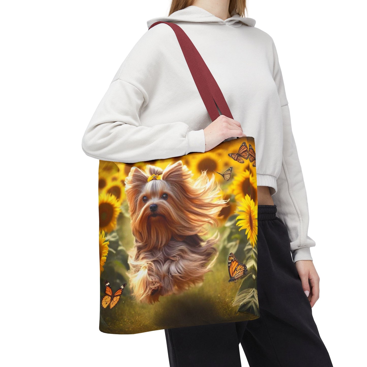 Adorable bolso de mano Yorkie: ¡perfecto para los amantes de los perros en movimiento!