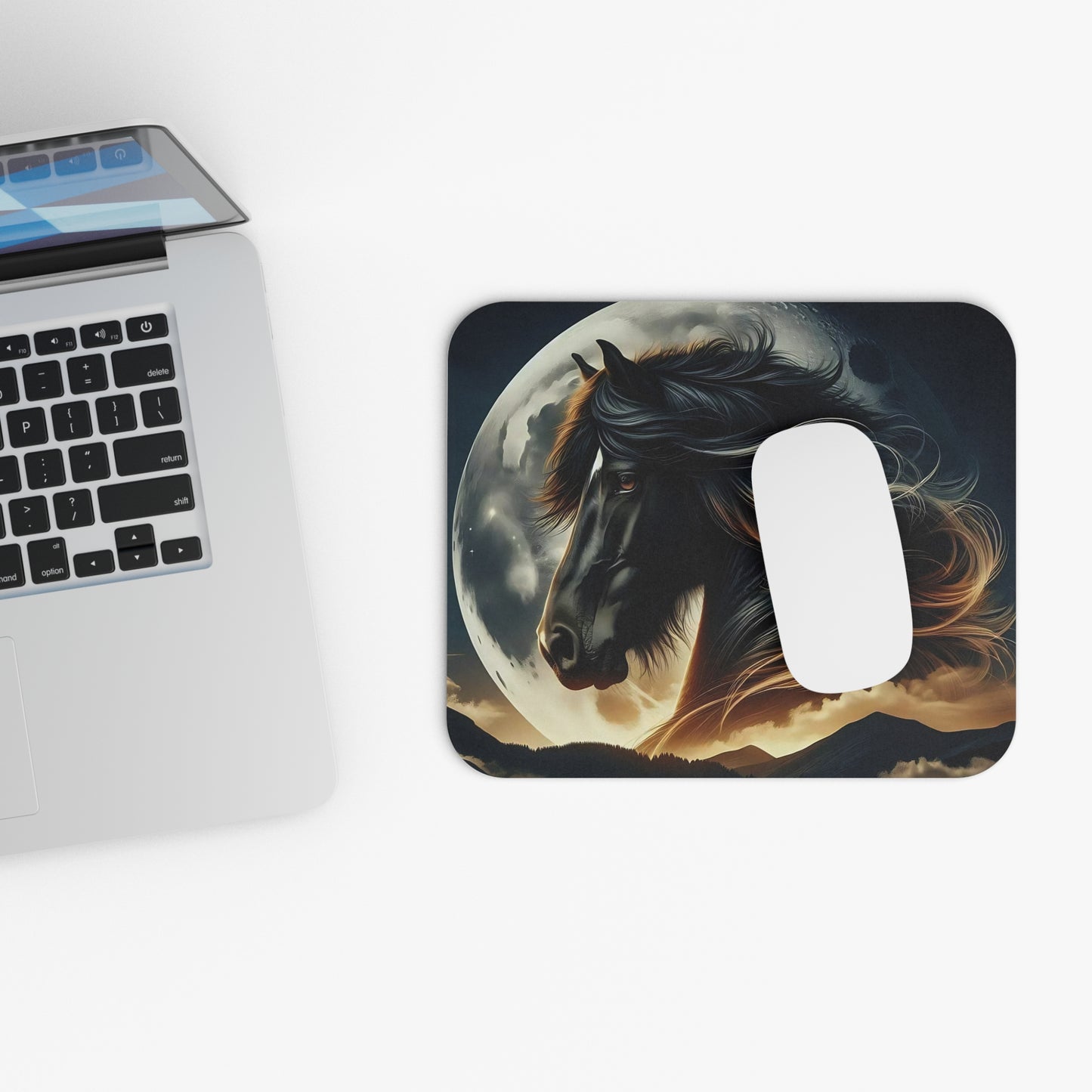 ๐ฑ๏ธ๐๐ Moonlit Horse Mouse Pad โ Dramatic Night Sky Desk Art