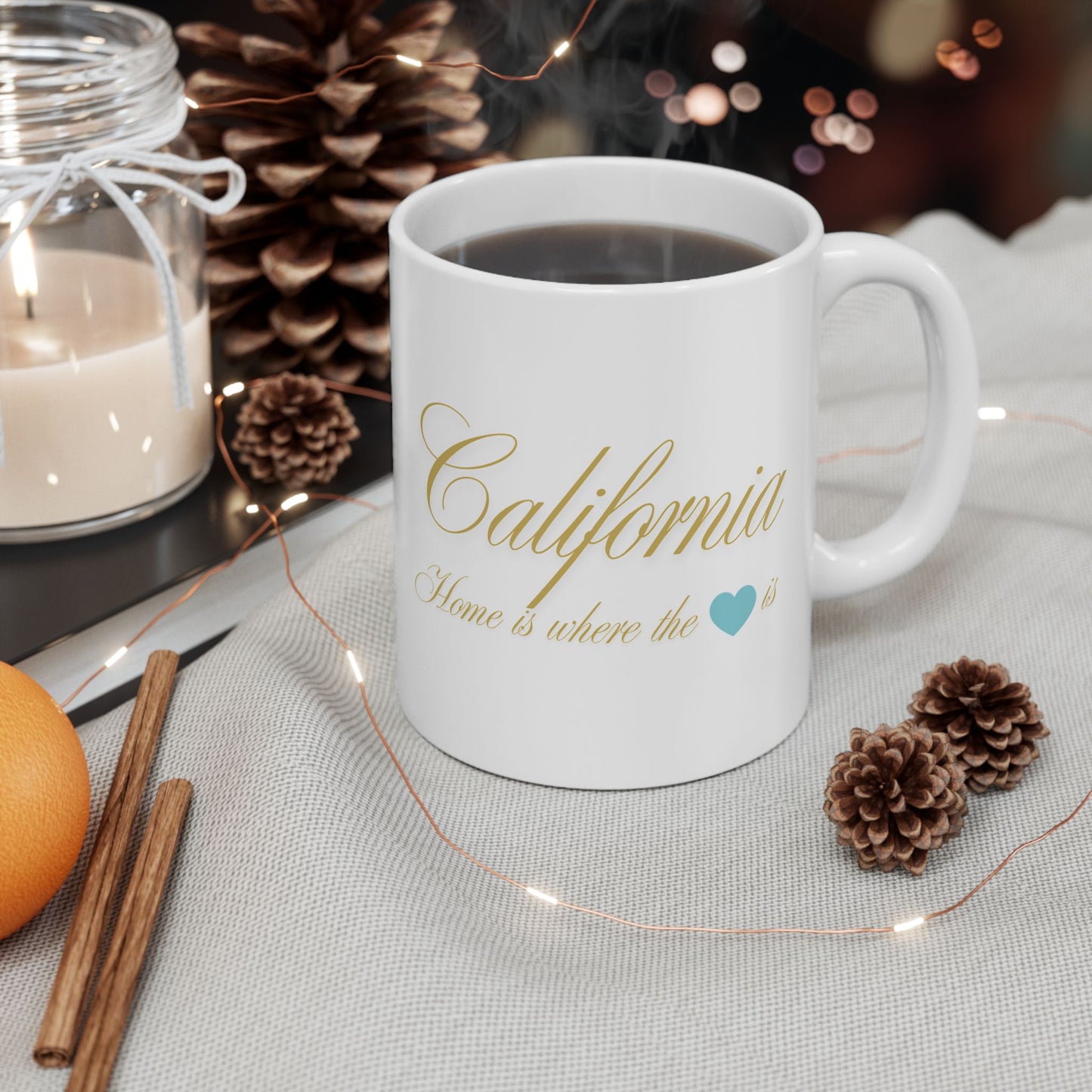 ☕ Home is Where the ❤️ Is – California Mug – Golden State Morning Bliss 🌅