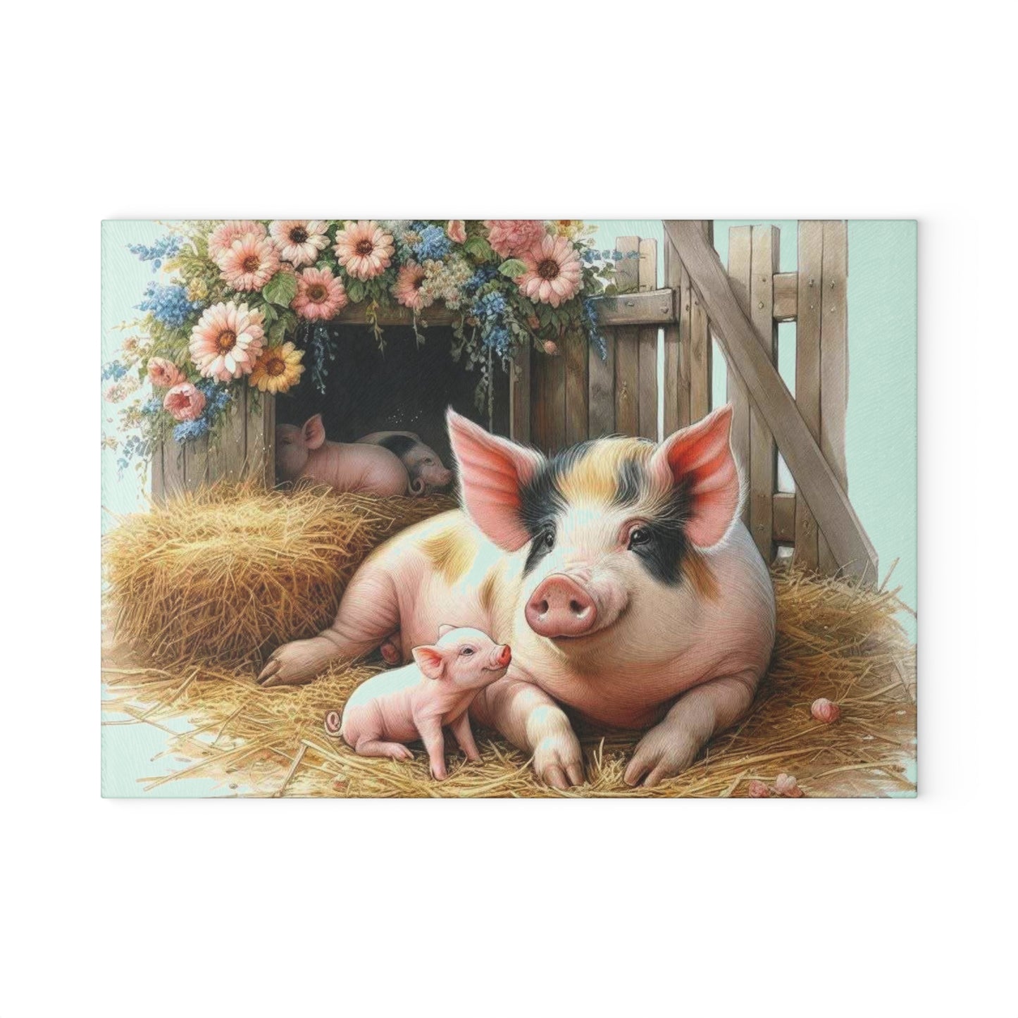 Tabla de cortar de cerdo, amantes de los animales, decoración de granja, accesorios de cocina, regalo único, tabla de charcutería, tabla de cortar personalizada, cocinas de cerdo