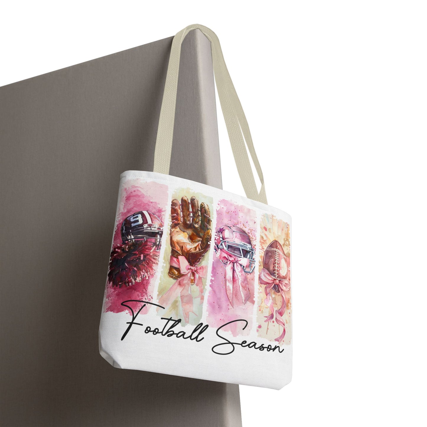 🏈 Game Day Pink Awareness Tote Bag – Sporty Style with a Purpose 🎀👜