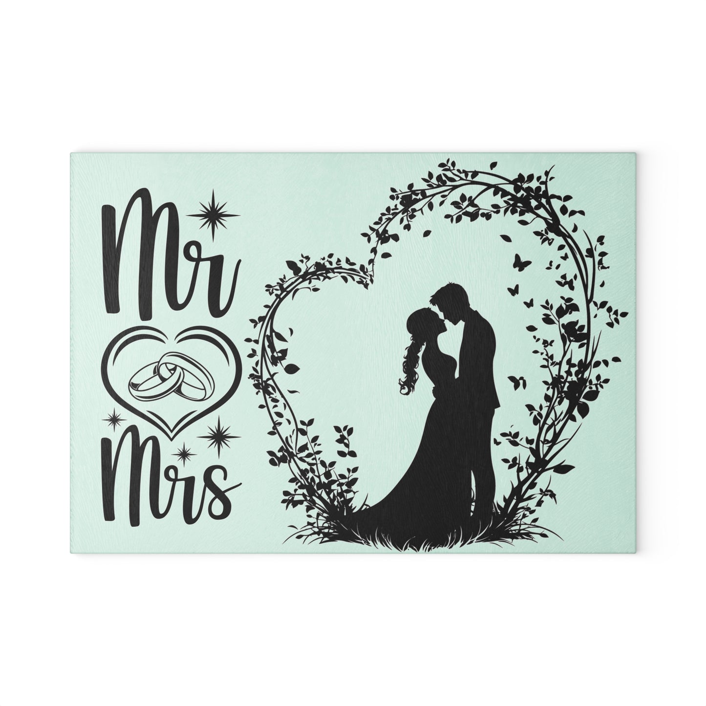 Tabla de cortar Mr & Mrs Mint Romance: Amor encantado en cada detalle
