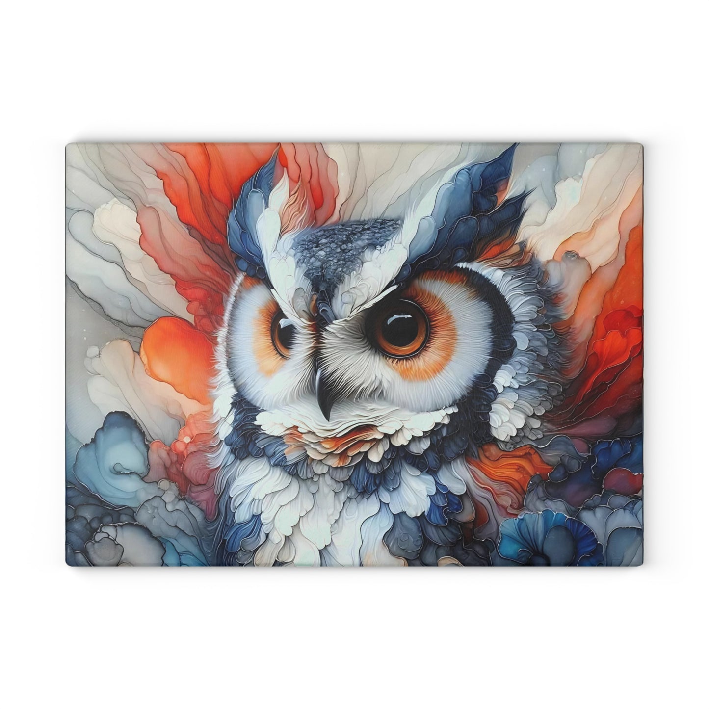 Owl Cutting Board, Charcuterie Board, unique cutting board, Tempered Glass Cutting Board, Housewarming Gift, Custom cutting board