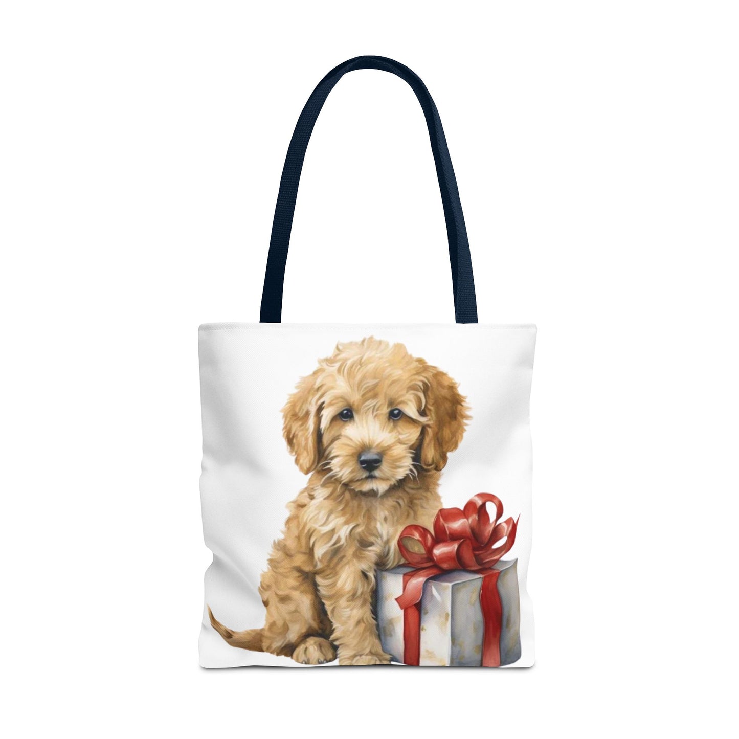 🎁 Goldendoodle Puppy Tote Bag – Sweet & Snuggly Holiday Charm for Dog Lovers 🐶
