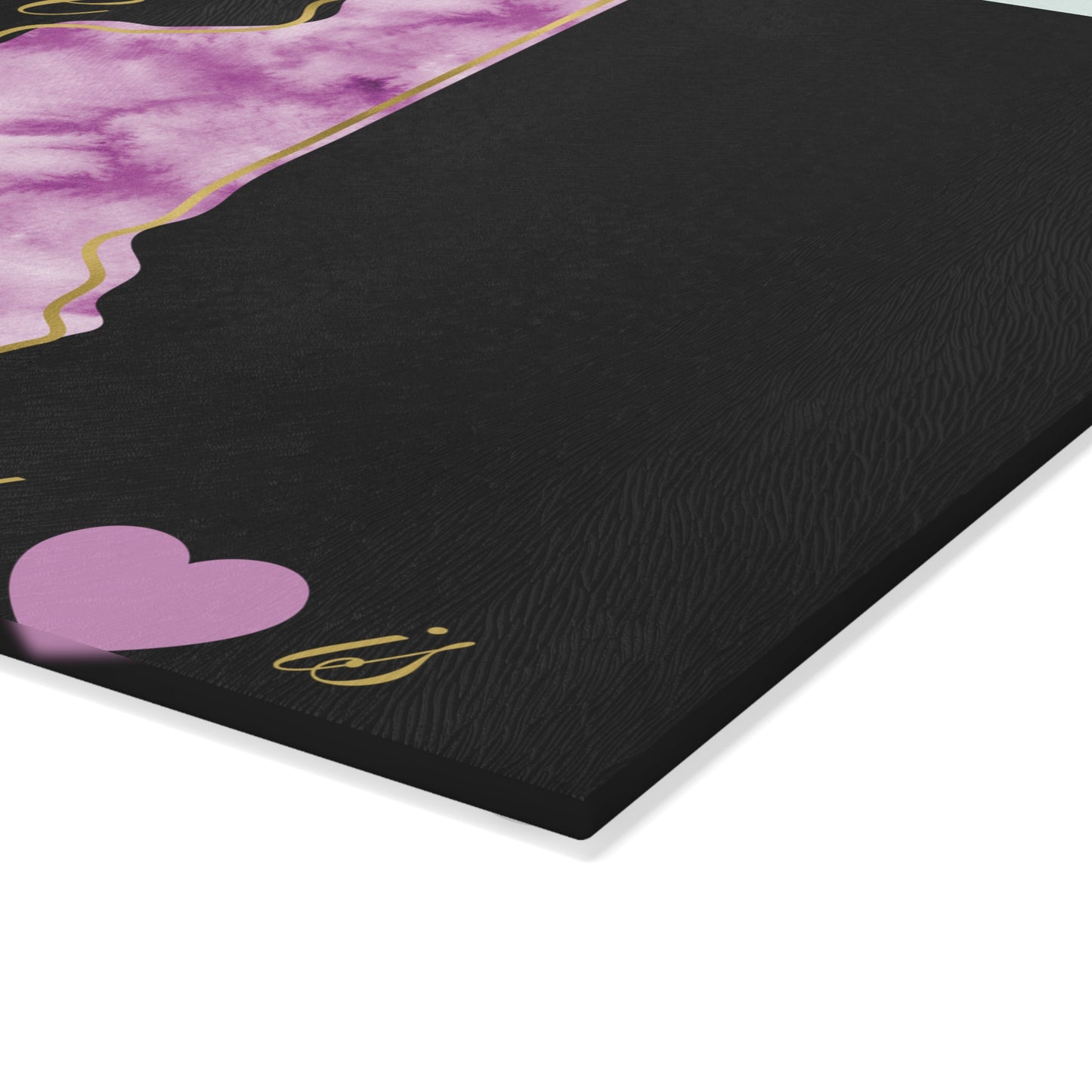 💜 New Hampshire State Floral Cutting Board – Purple Watercolor & Elegant Golden Script