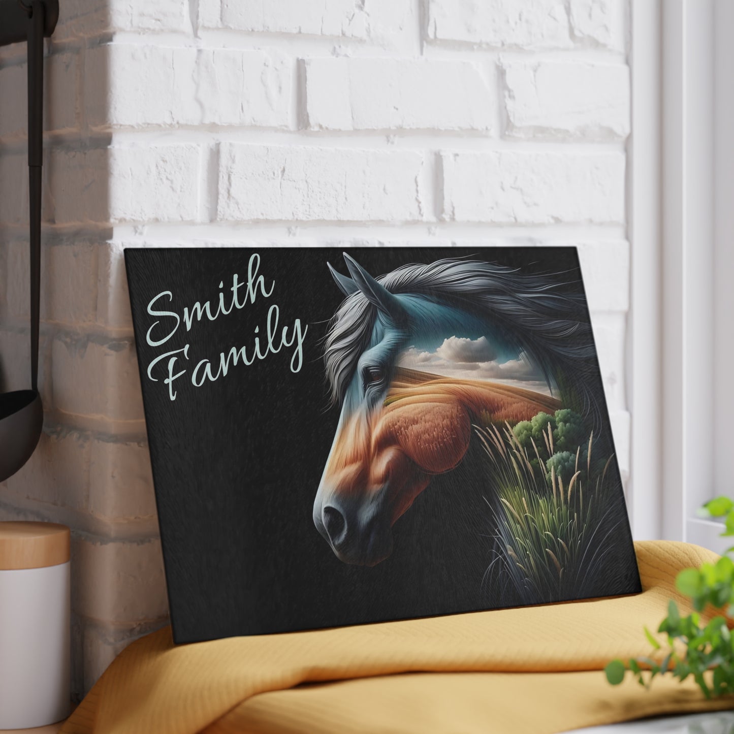 Horse cutting board, Farmhouse kitchen decor, Equestrian gift, Rustic kitchen gift, Horse lover decor, Charcuterie Board, unique accessory