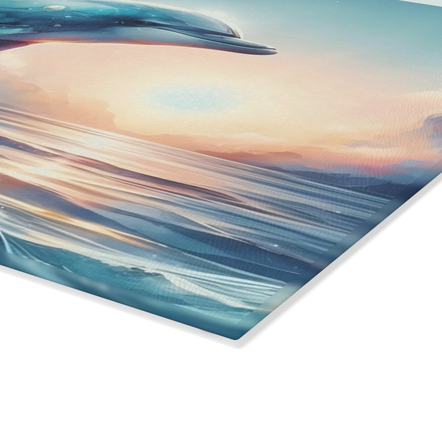 🌊🐬 Sunlit Ocean Dolphins Cutting Board – Serenity Meets Coastal Elegance 🐬🌊