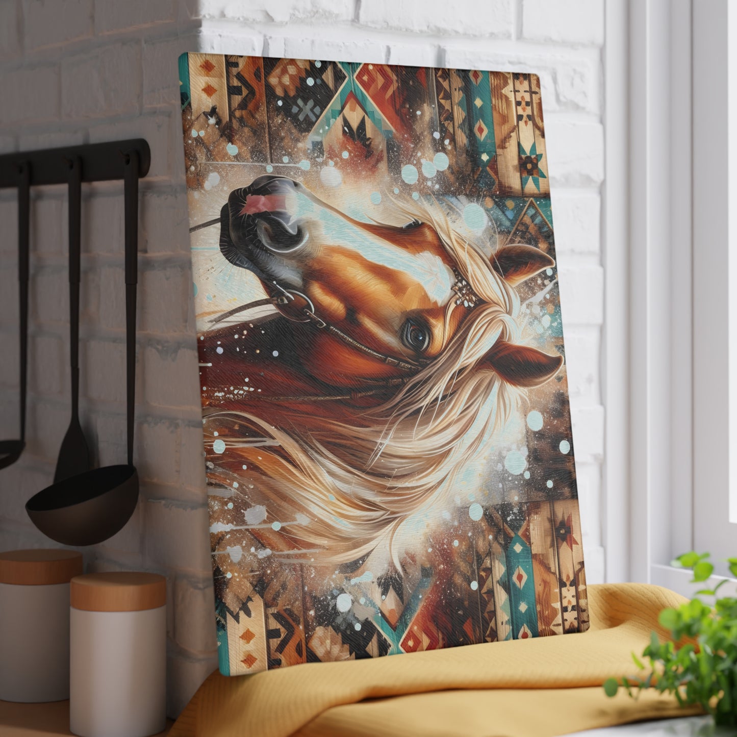🐎🌵 Western Horse Cutting Board – Rustic Boho Aztec Kitchen Décor 🤎✨