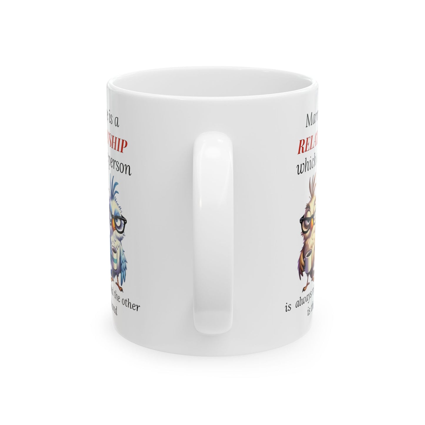Humor Matrimonial – Taza "Una persona siempre tiene la razón" 🕊️