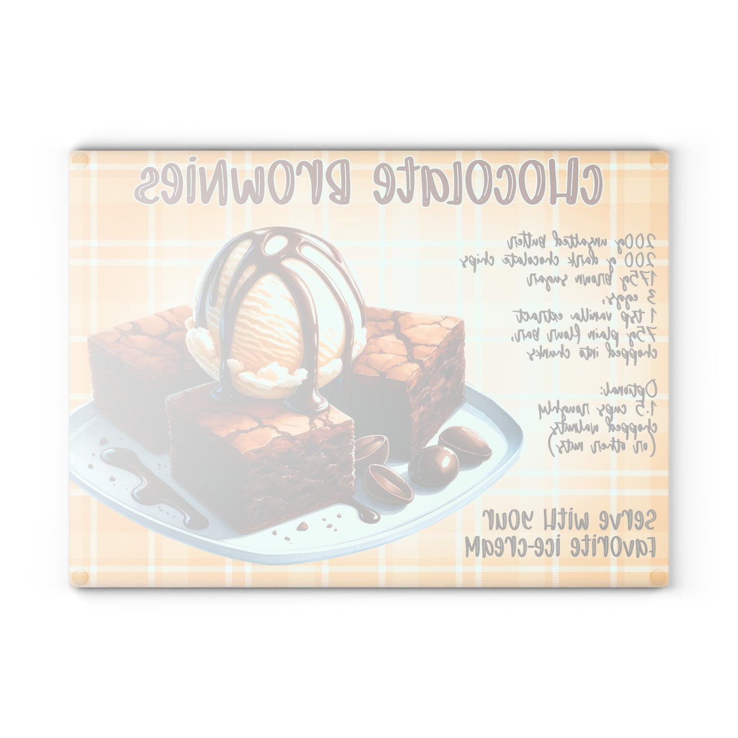 Tabla de cortar con recetas de brownies de chocolate: delicias exquisitas para los más dulces