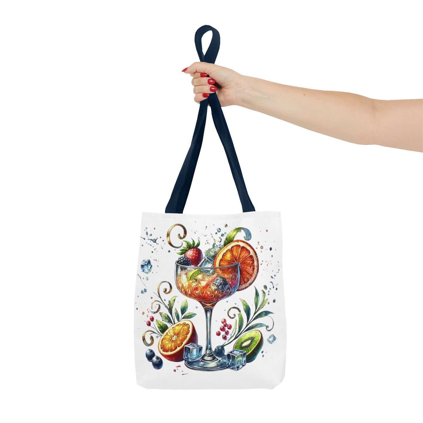 Bolso de cóctel, bolso para bebidas afrutadas, bolso de playa tropical, elegante bolso de lona, regalo para amantes de los cócteles, bolso de mano divertido, práctico bolso de verano.