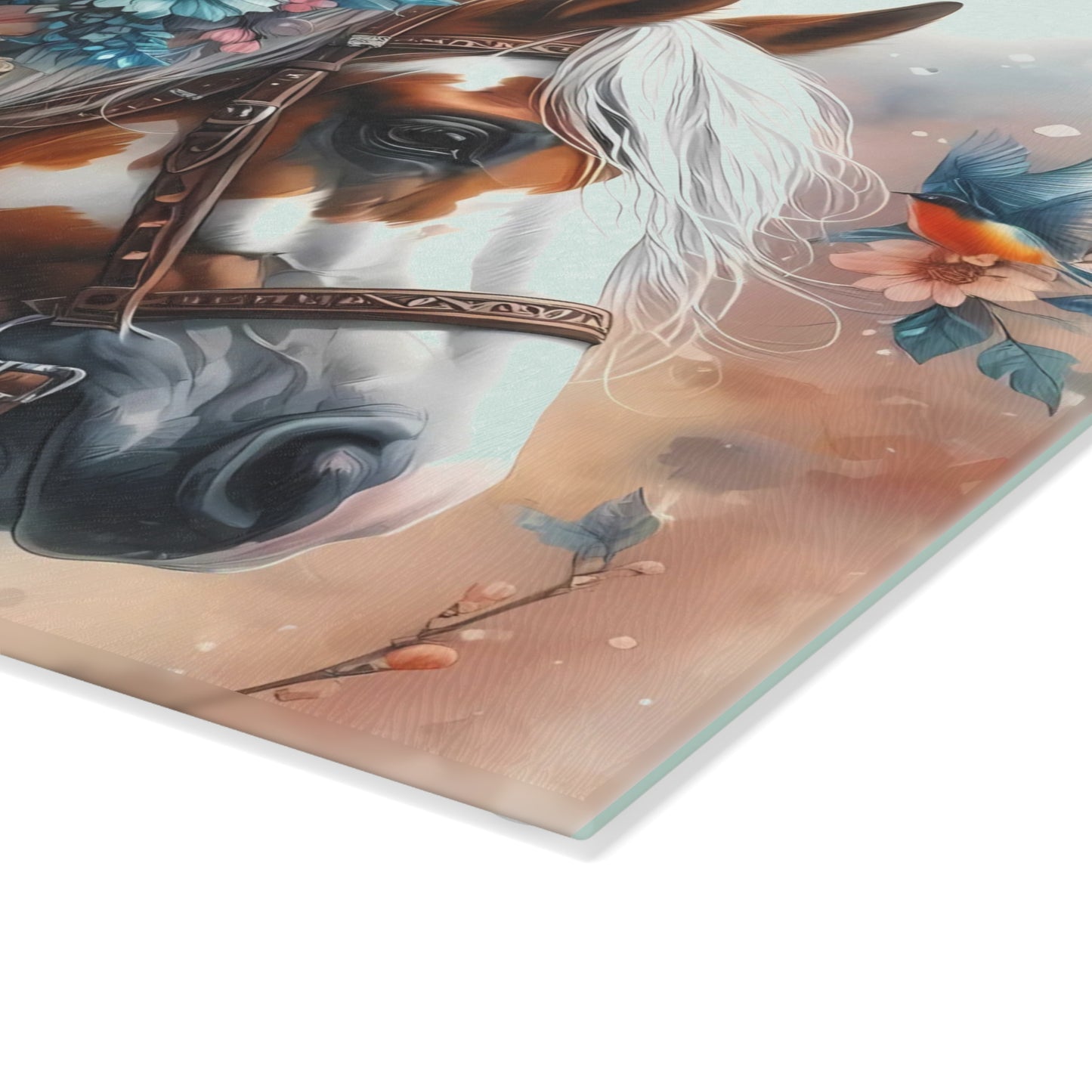 Tabla de cortar Pinto, tabla de cortar de vidrio templado, tabla de charcutería, tabla de cortar, regalo de inauguración de la casa, tabla de cortar personalizada